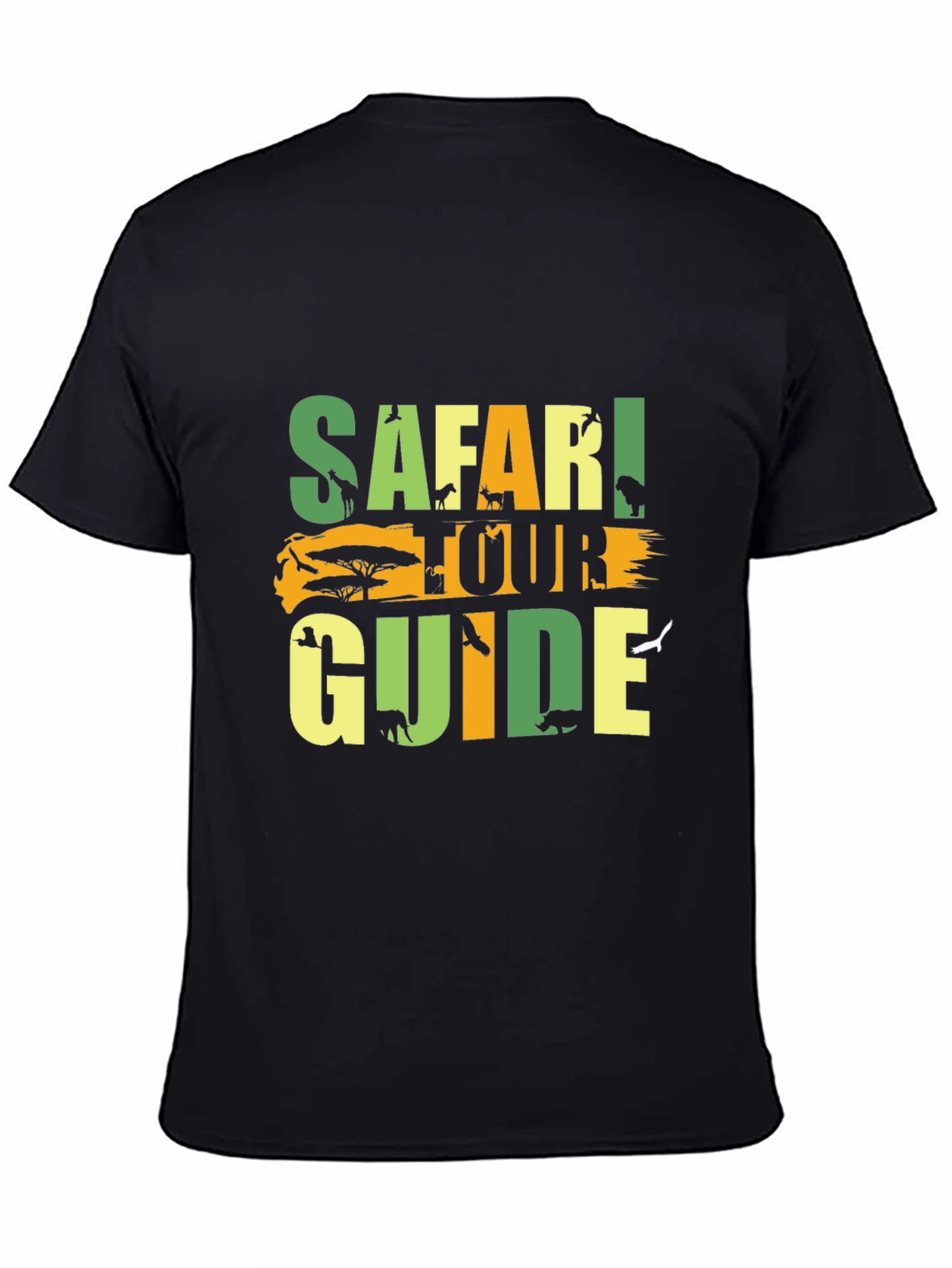Safari Tour Guide Graphic Tee - Black