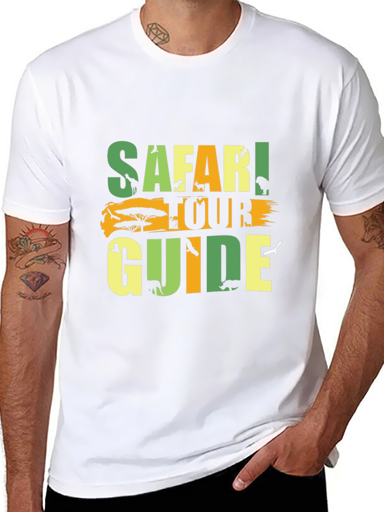 Safari Tour Guide Graphic Tee - Black