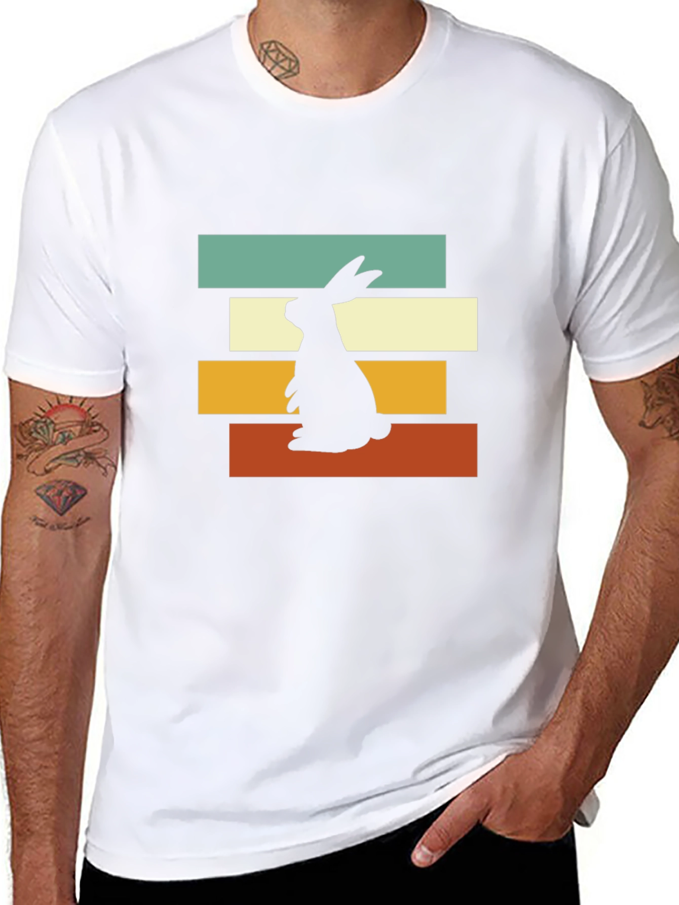 Retro Rabbit Graphic Tee - Easter Apparel