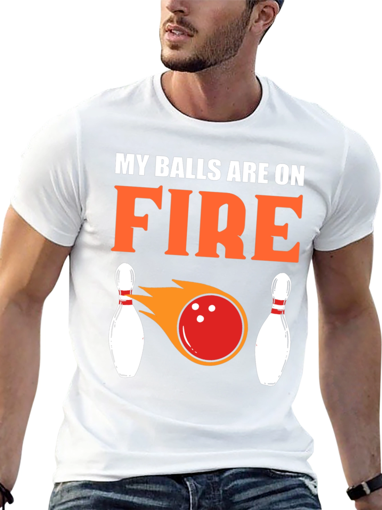 My Balls Are On Fire Bowling T-Shirt
