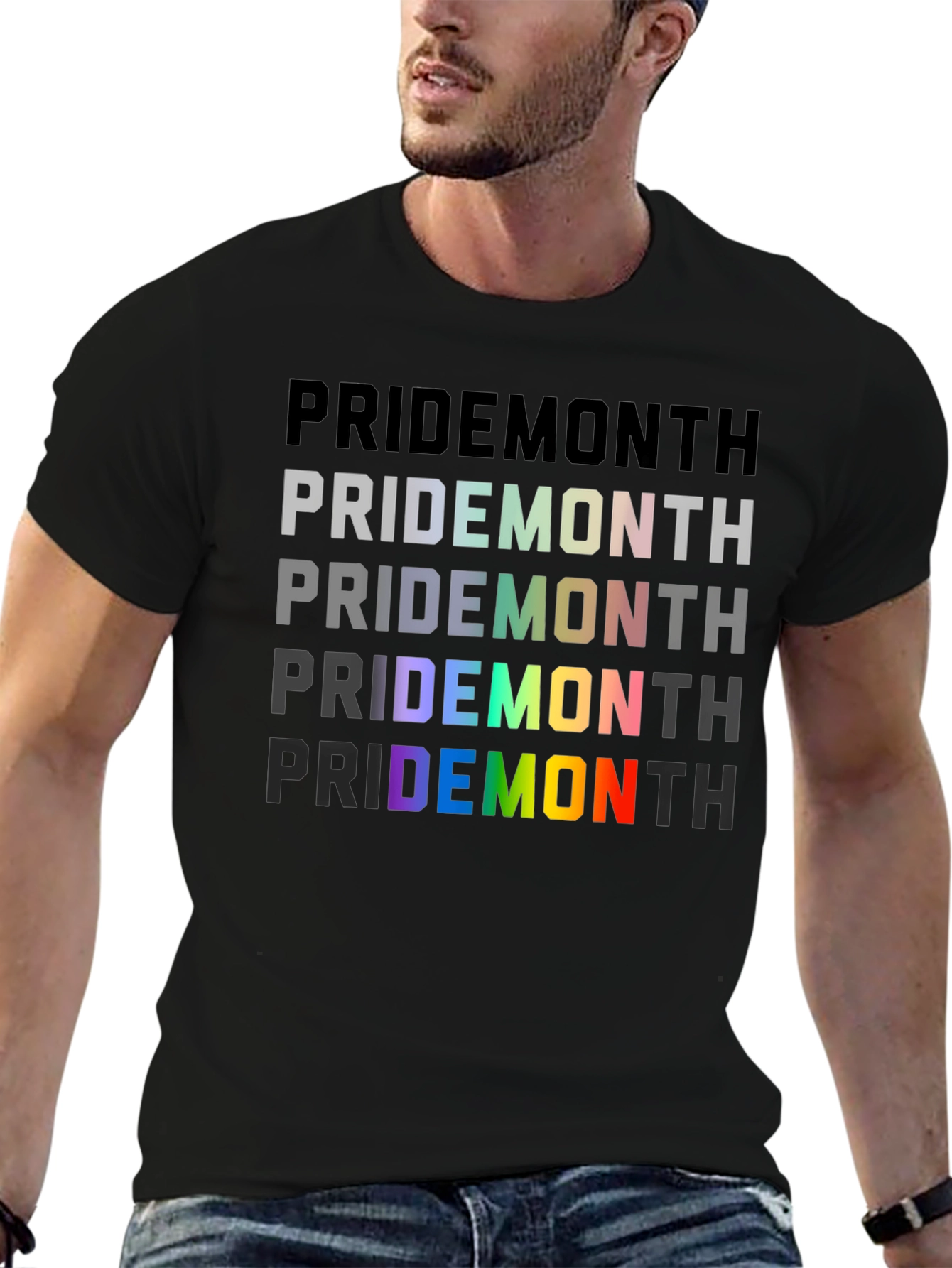 Pride Month Rainbow Graphic T-Shirt