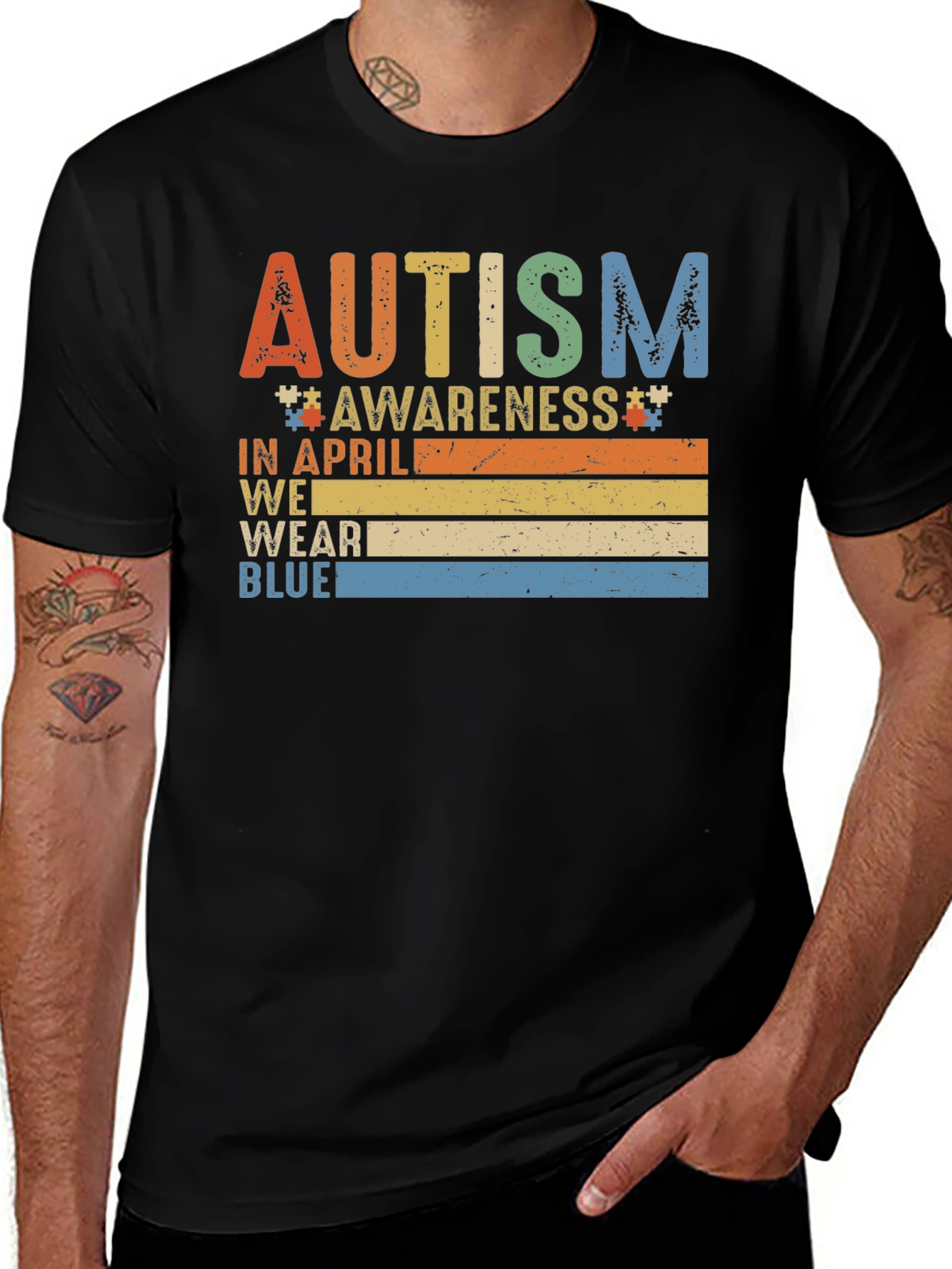 Autism Awareness T-Shirt - In April We Wear Blue