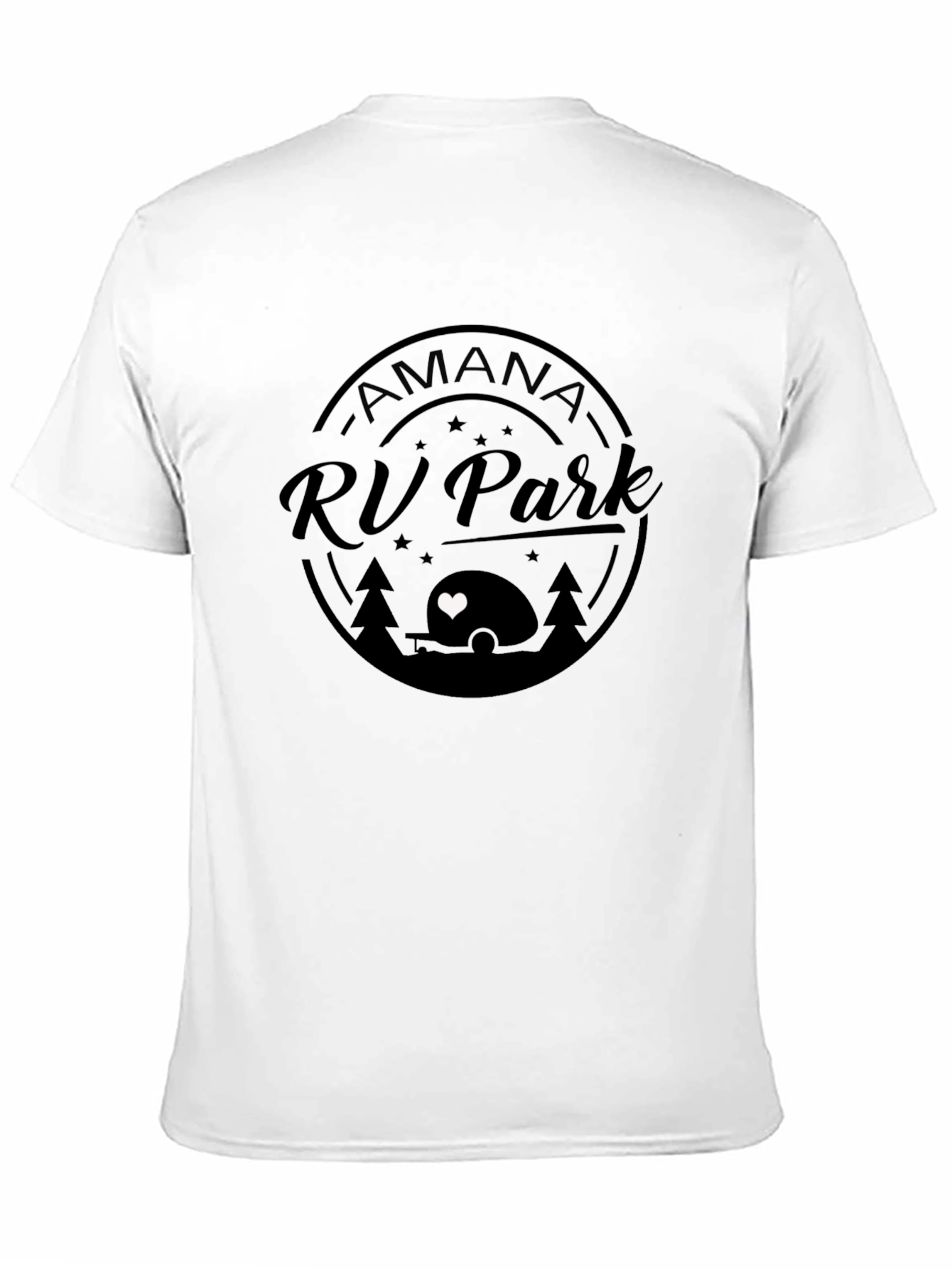 Amana RV Park Black Graphic T-Shirt