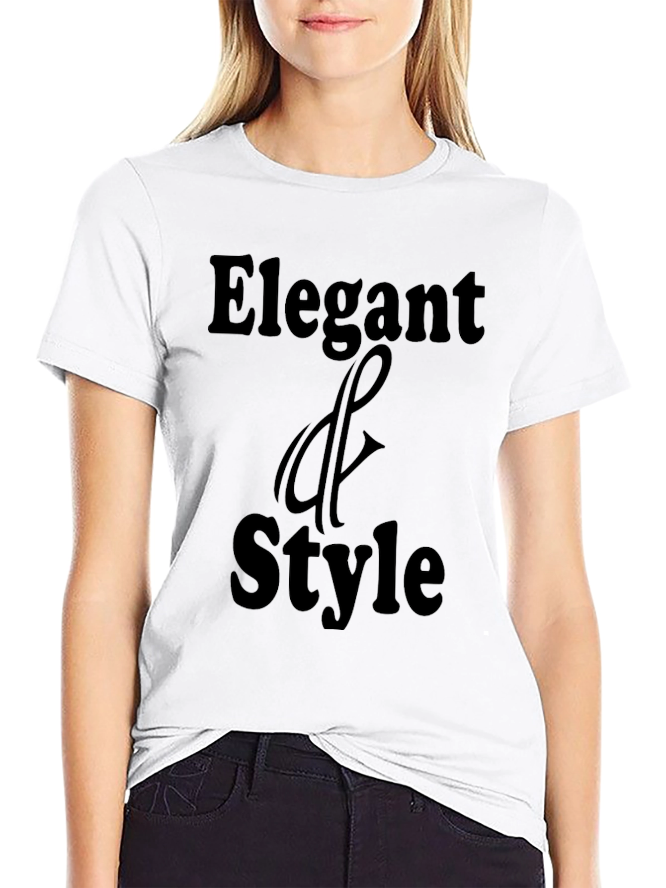 Elegant Style Black Graphic T-Shirt