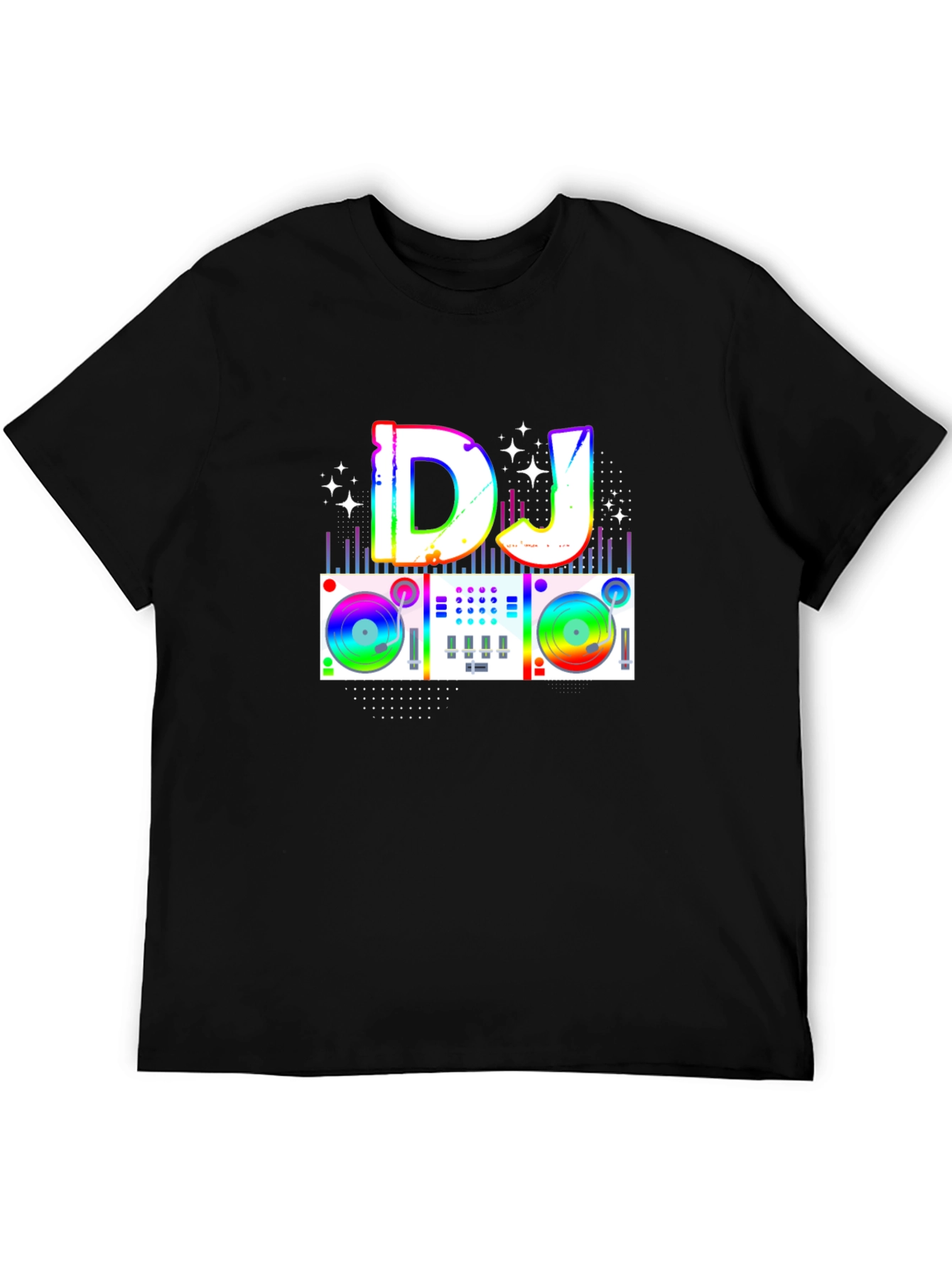 Rainbow DJ Turntable Graphic Tee