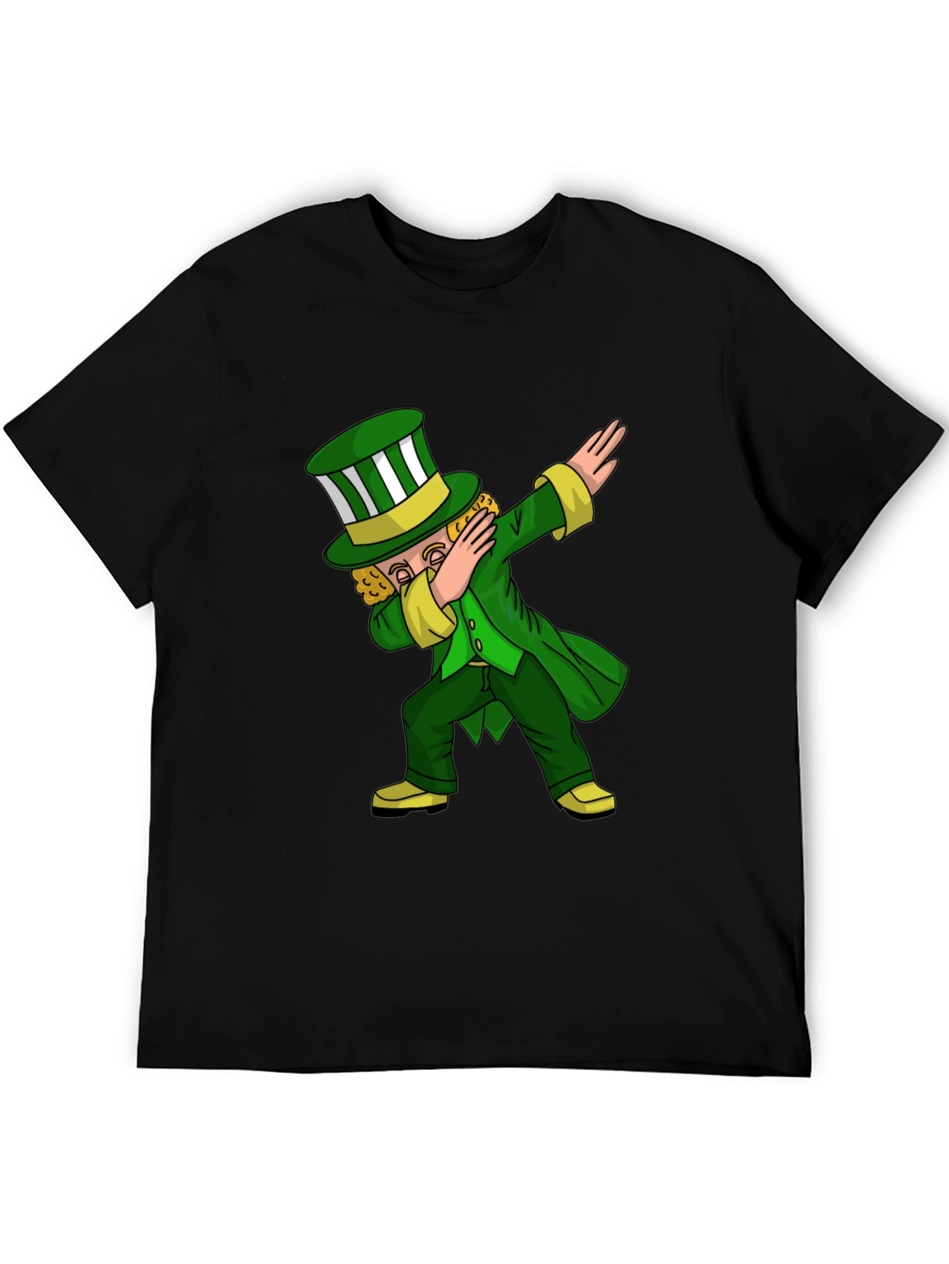 St. Patricks Day Leprechaun Dab Black T-Shirt