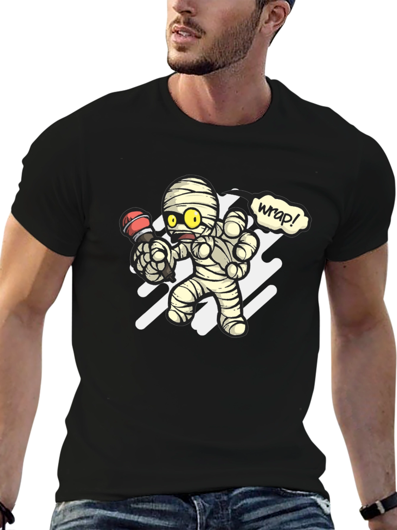 Mummy Rapper Graphic T-Shirt - Black