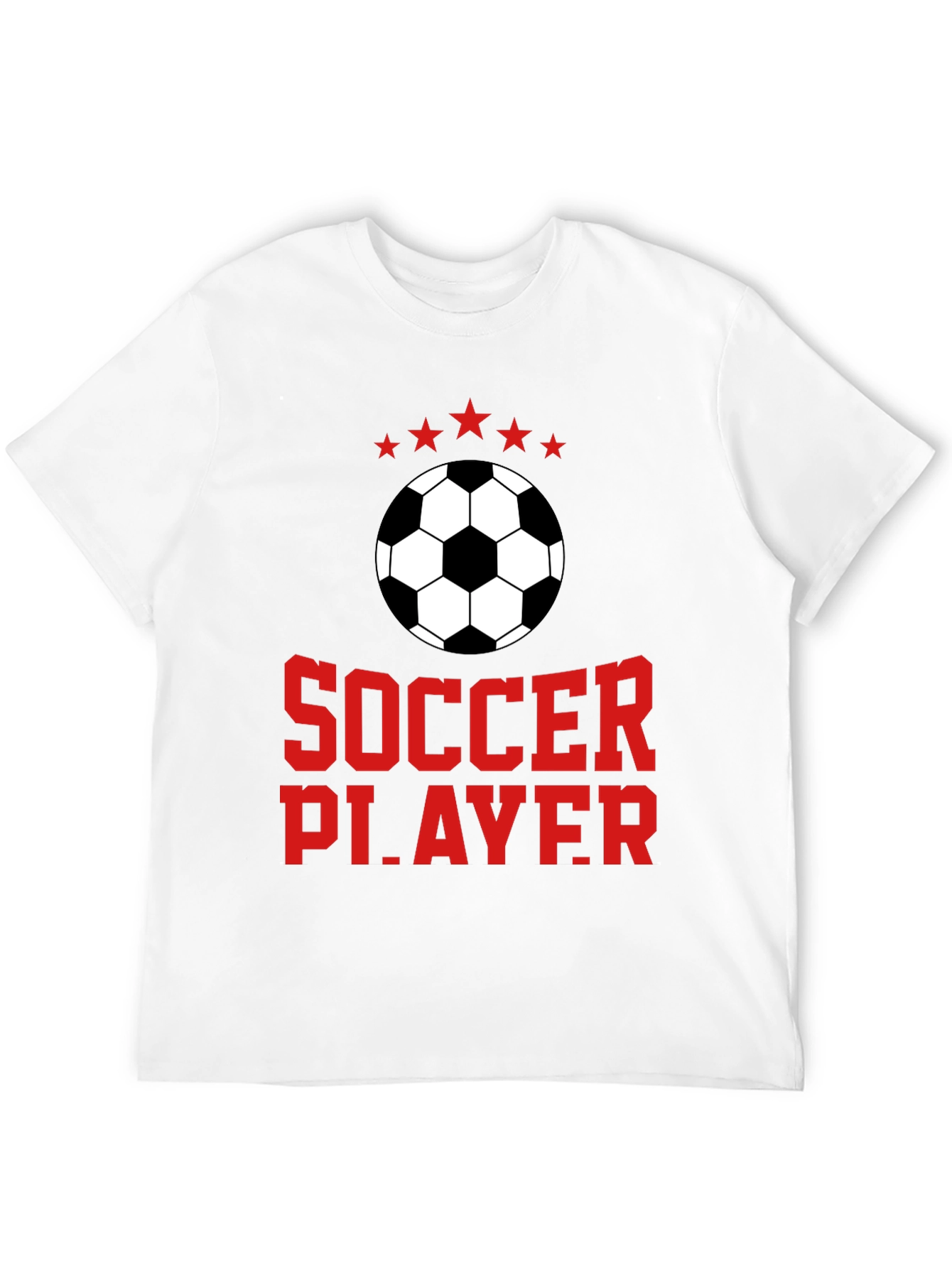 Soccer Player Graphic Tee - Black Cotton