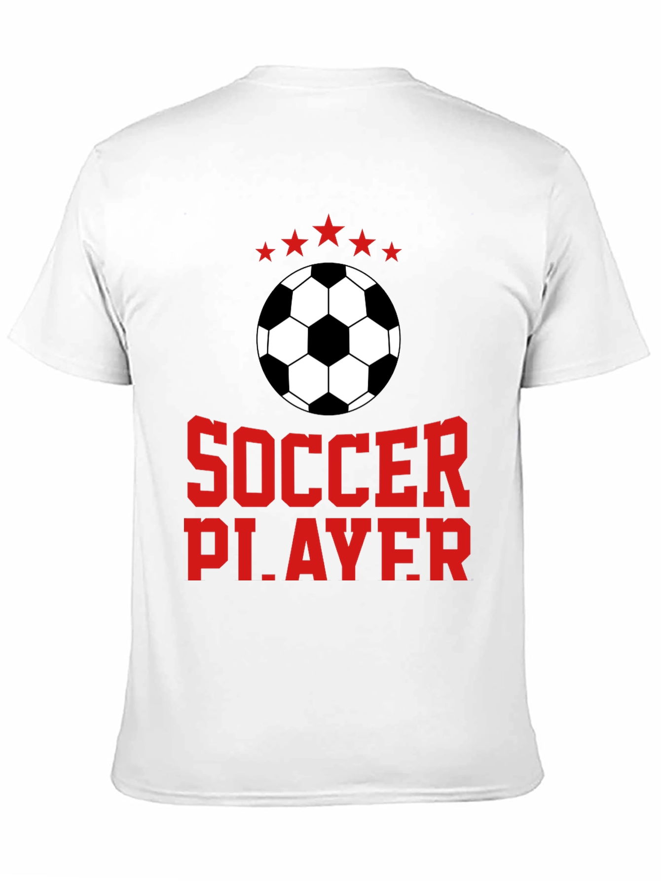 Soccer Player Graphic Tee - Black Cotton