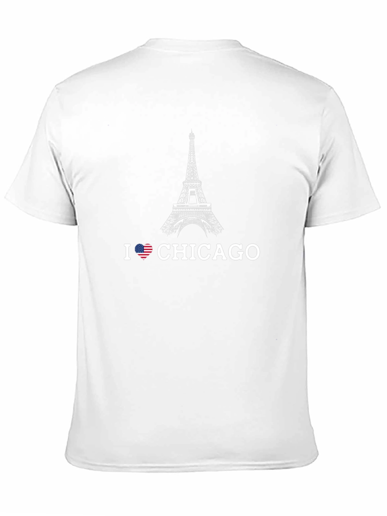 I Love Chicago T-Shirt Eiffel Tower Design