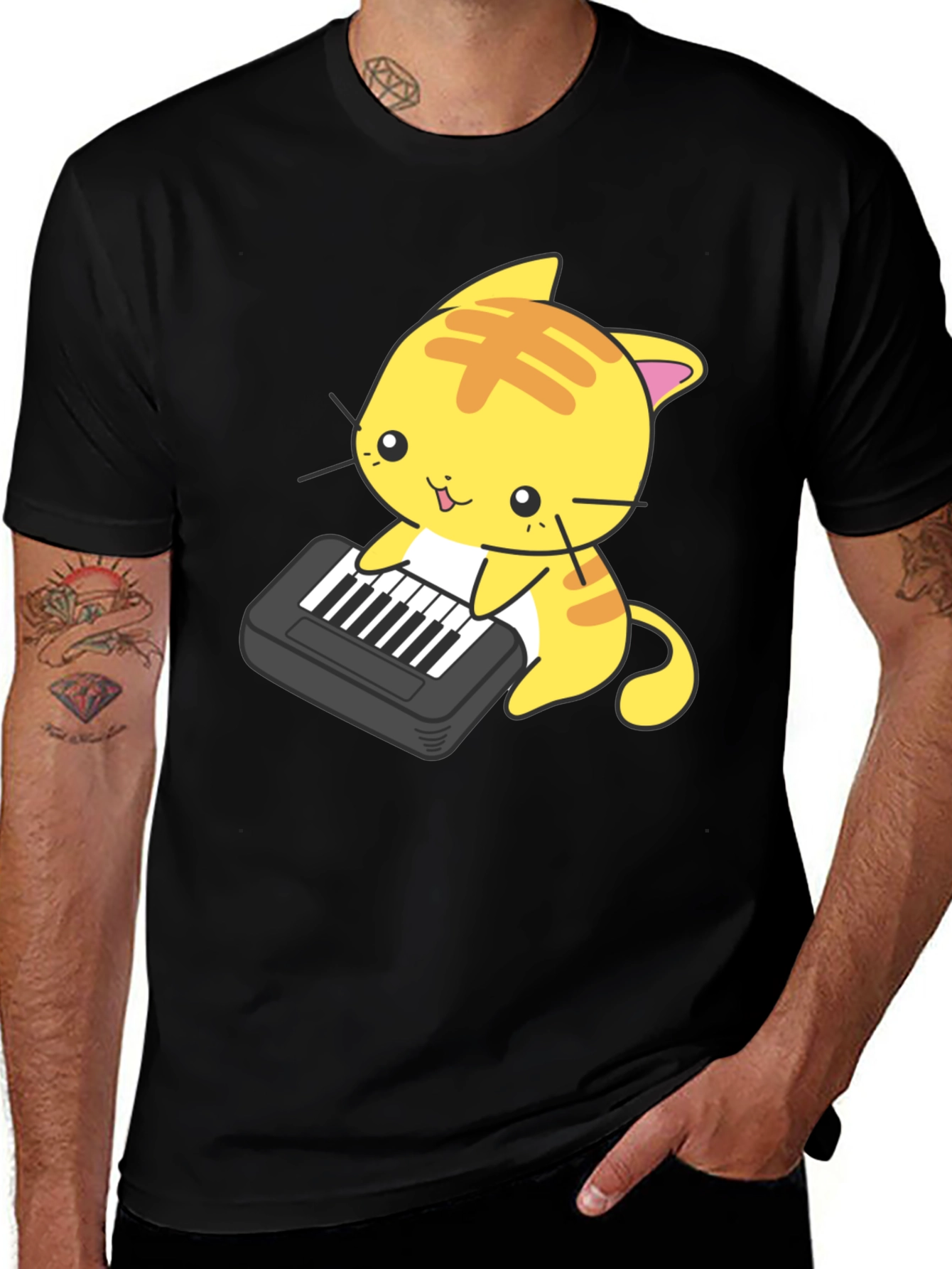 Cute Cat Keyboard T-Shirt
