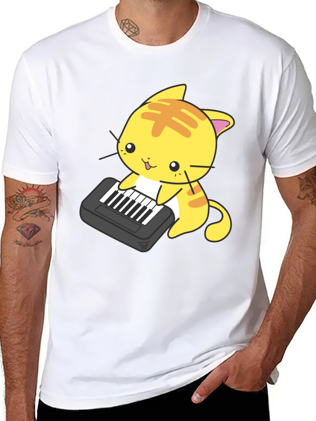 Cute Cat Keyboard T-Shirt