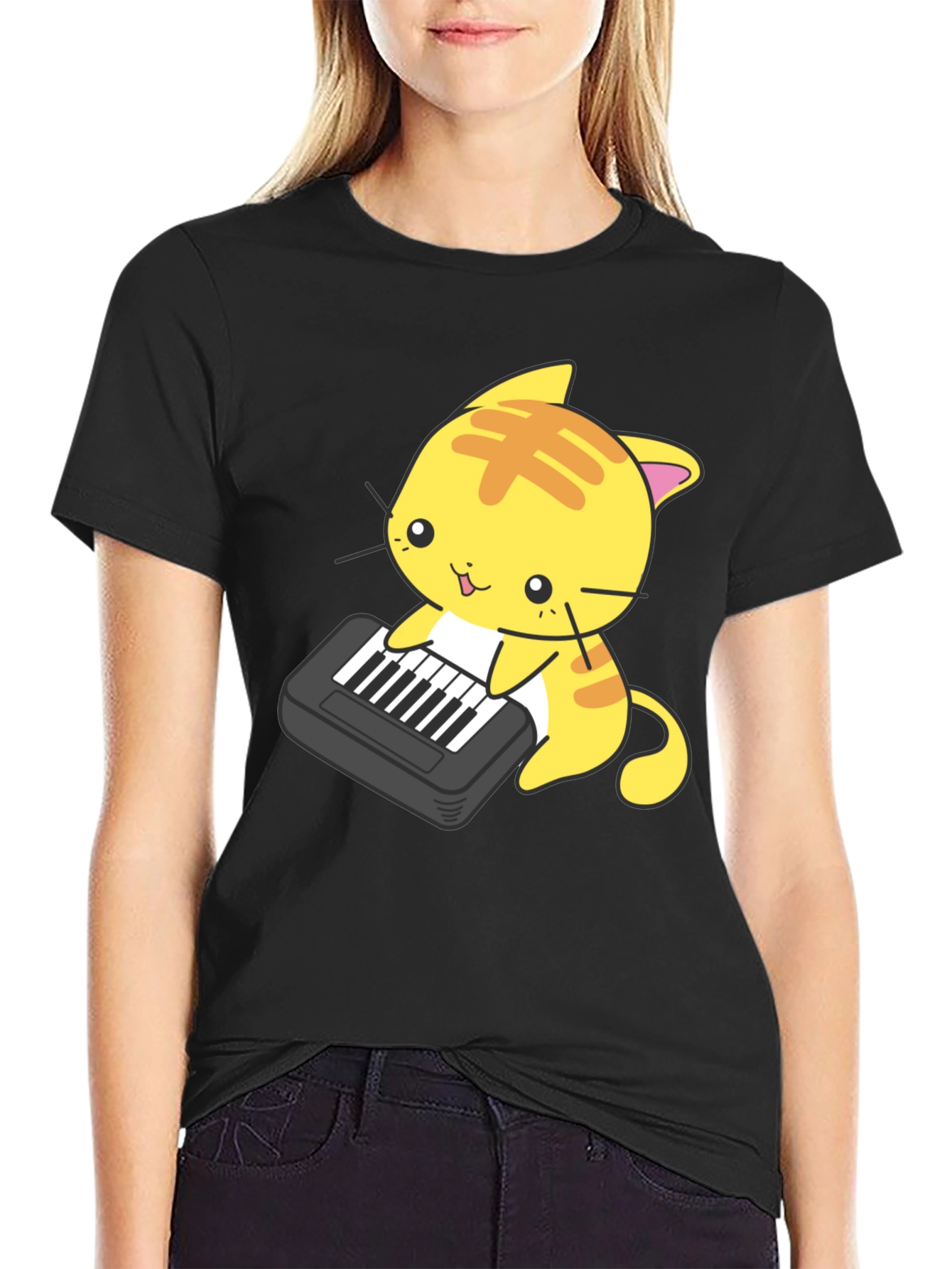 Cute Cat Keyboard T-Shirt