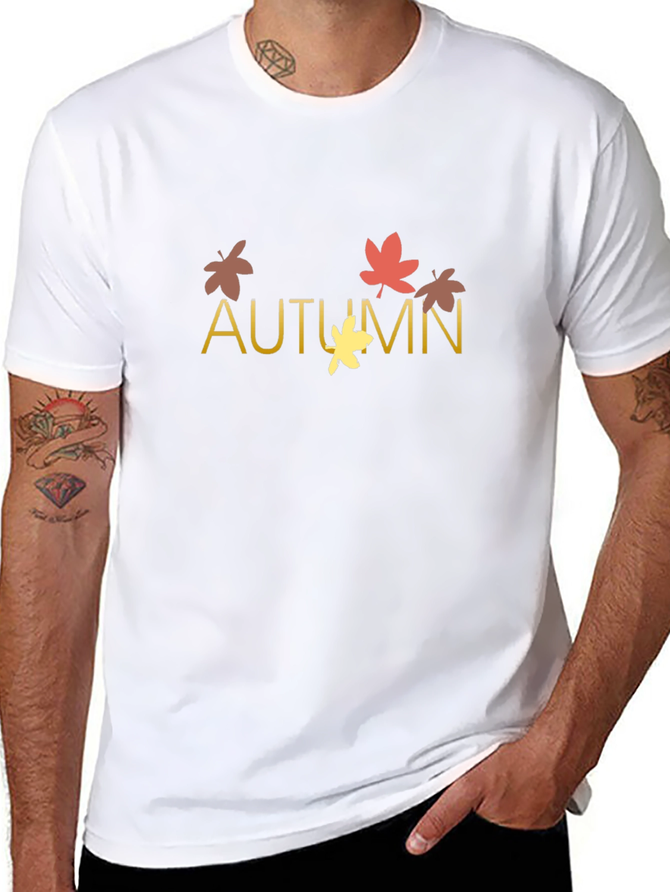Autumn Leaves Graphic Tee - Cozy Season Style