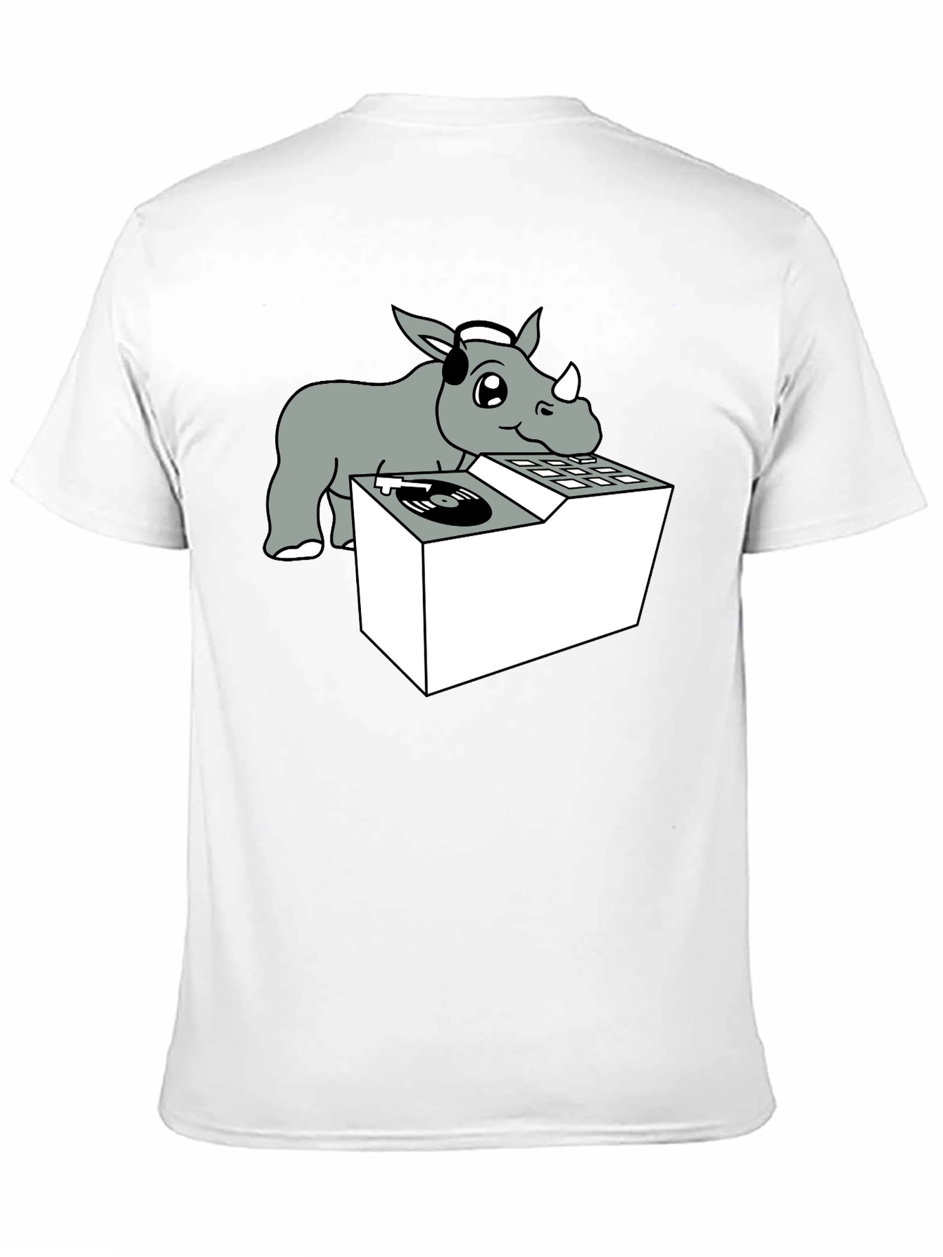 DJ Rhino Graphic Tee - Music Lover Shirt