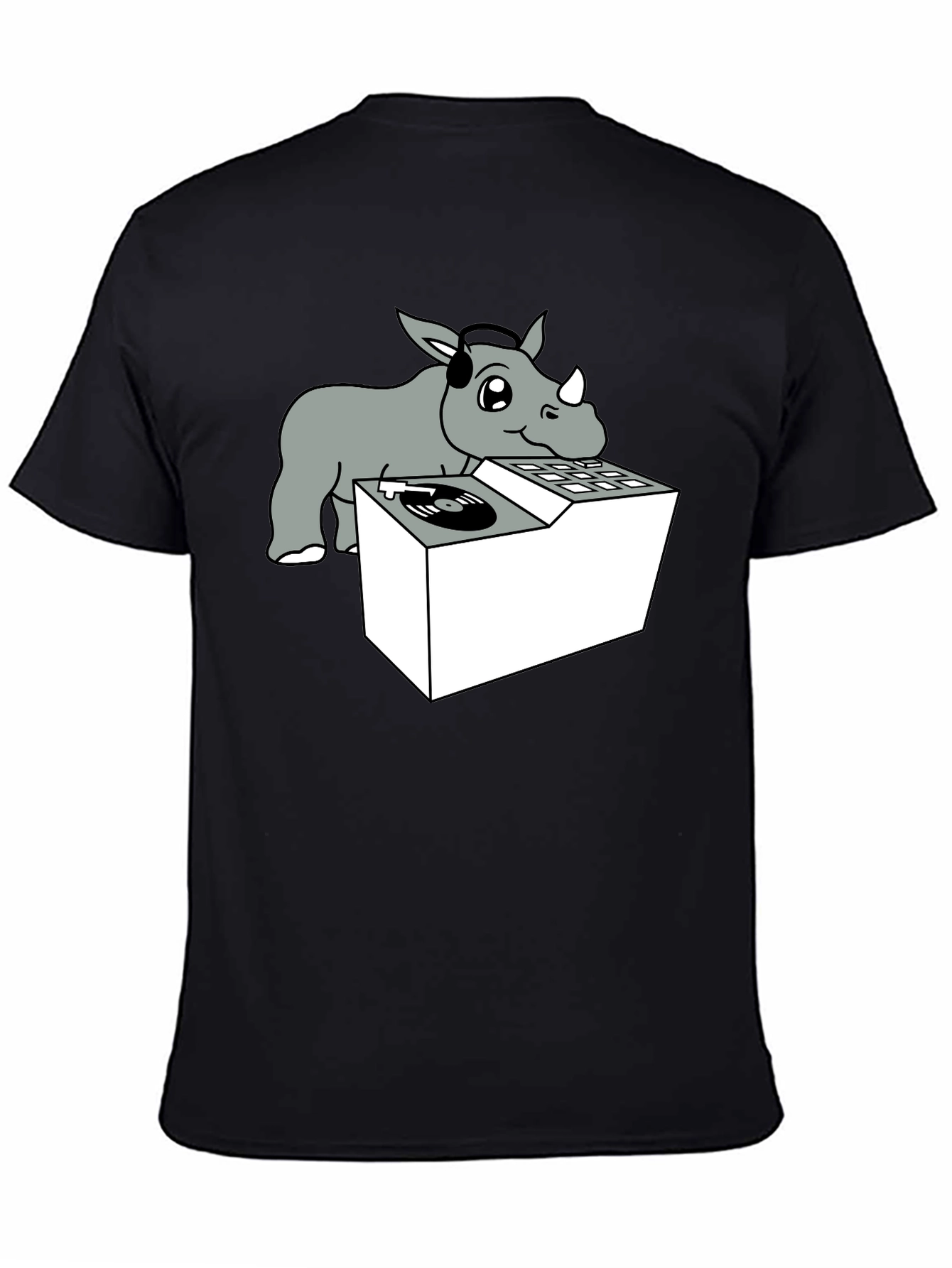 DJ Rhino Graphic Tee - Music Lover Shirt