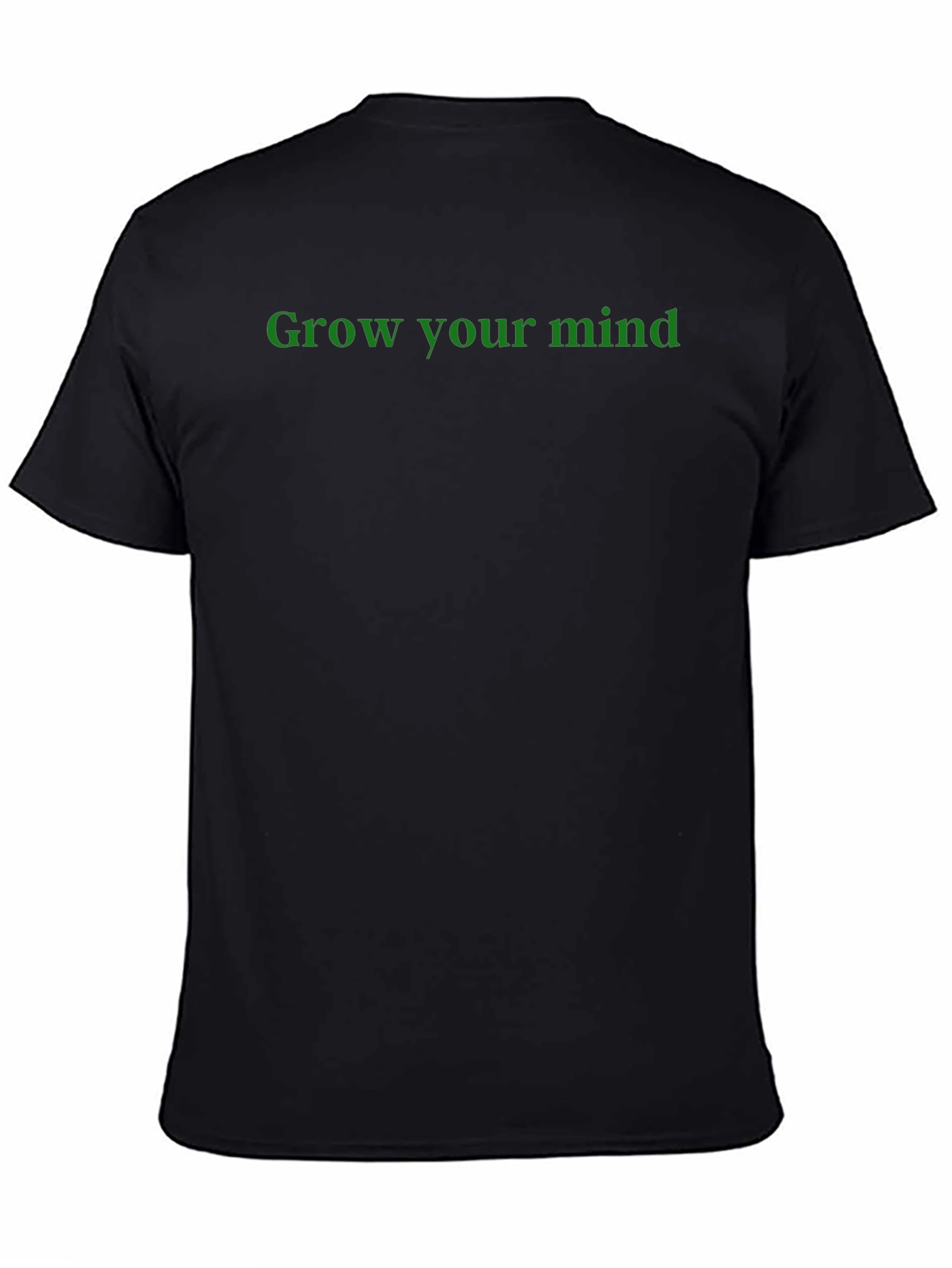Grow Your Mind Graphic Tee - Black Cotton T-Shirt