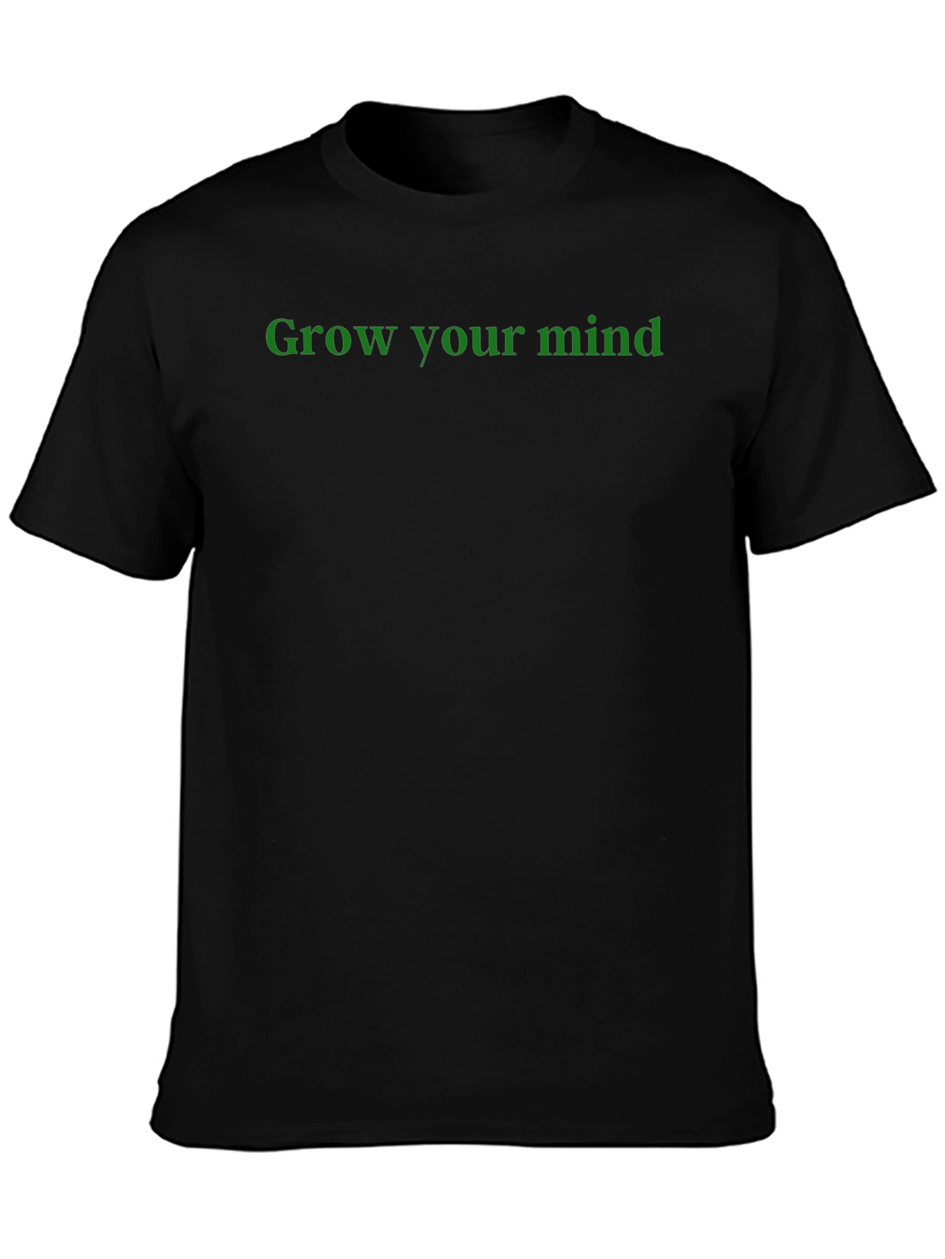Grow Your Mind Graphic Tee - Black Cotton T-Shirt
