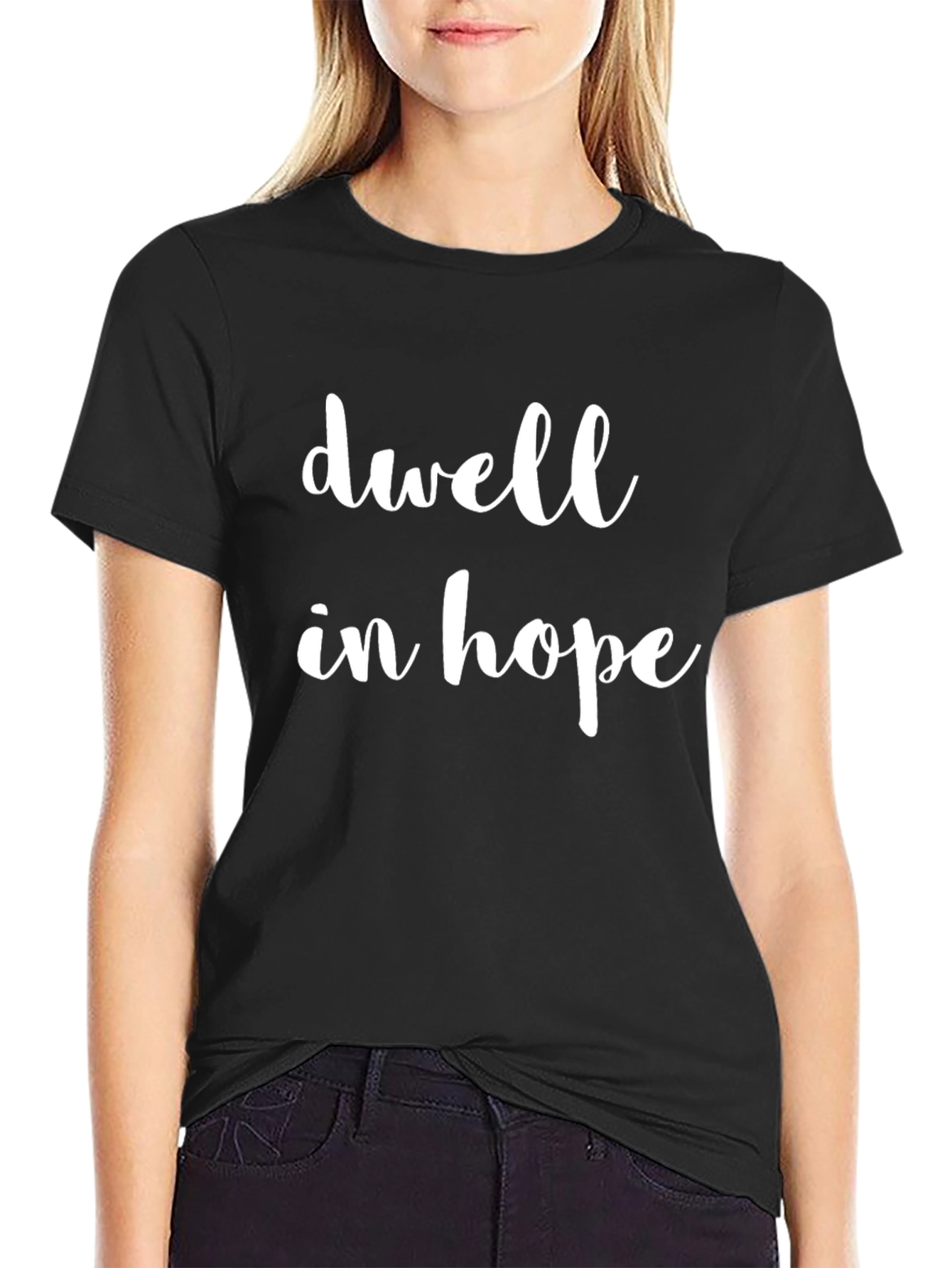 Dwell in Hope Graphic Black T-Shirt