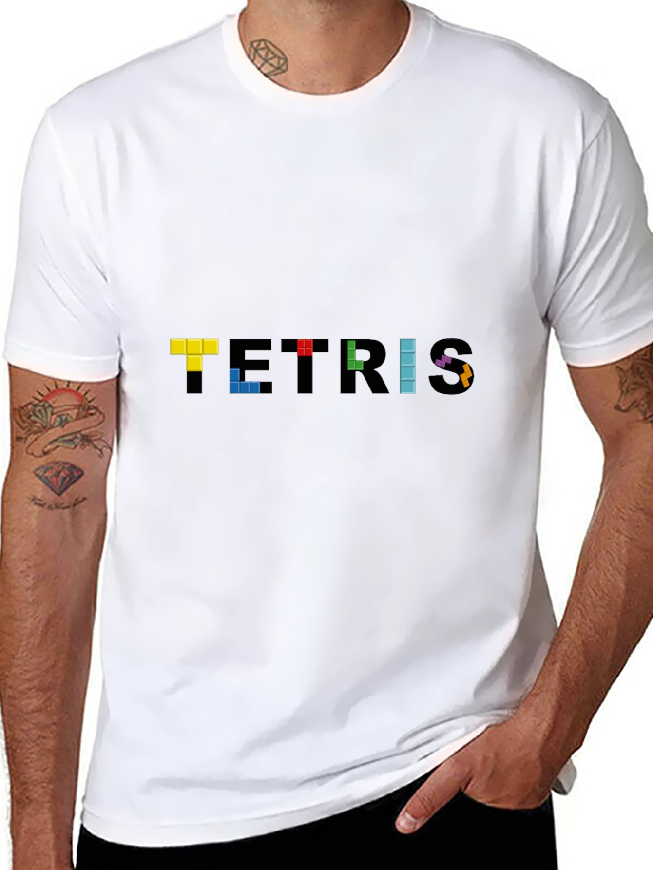 Tetris Pixel Art T-Shirt - Classic Gaming Tee