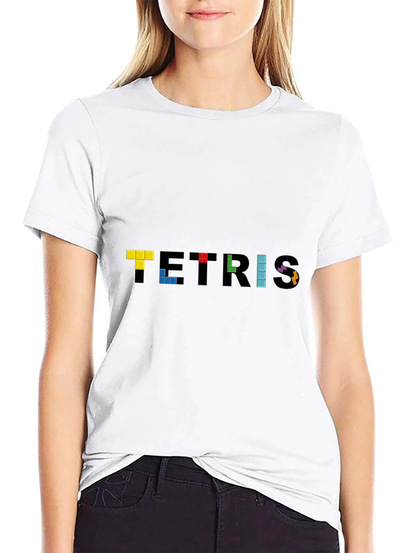 Tetris Pixel Art T-Shirt - Classic Gaming Tee
