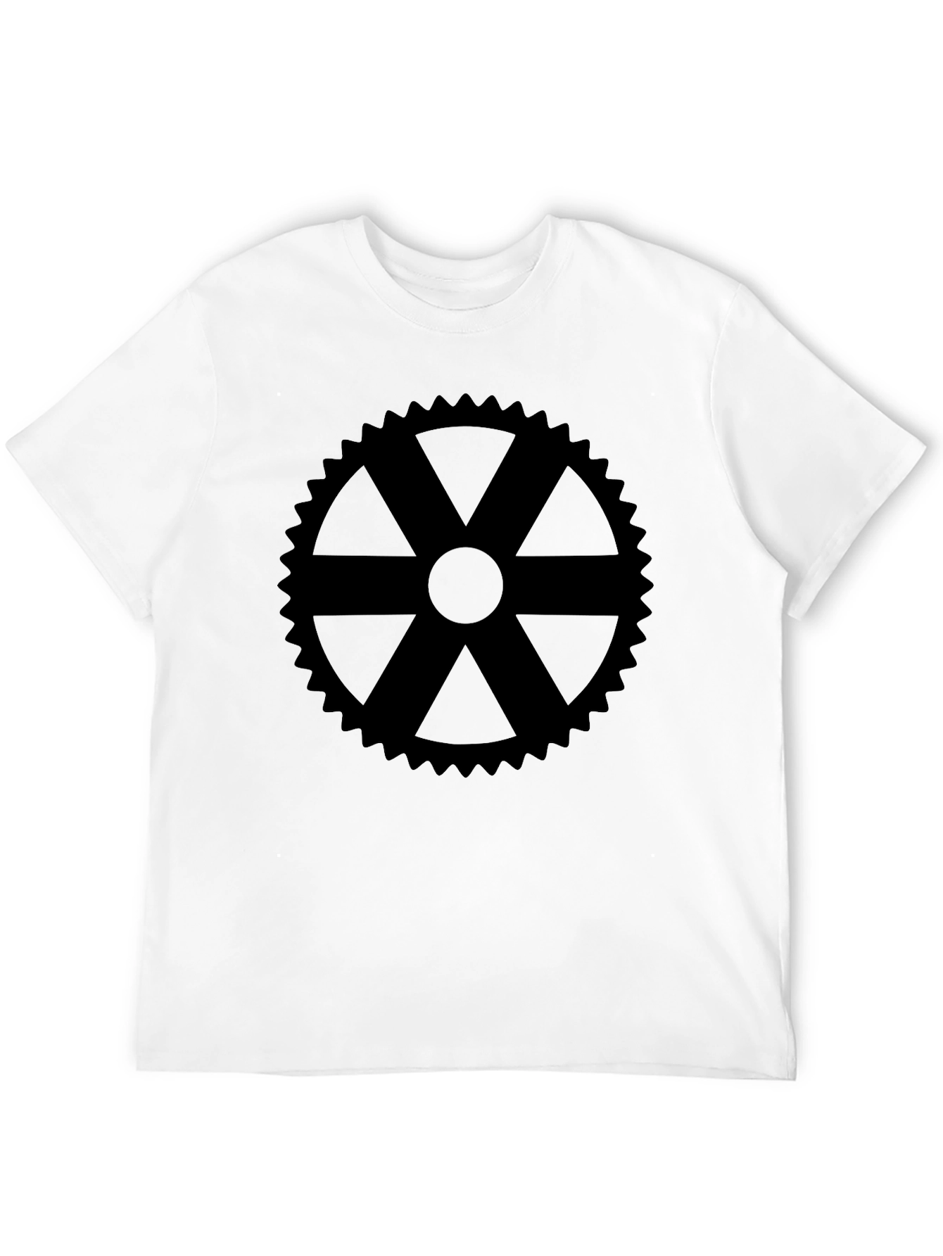 Black Gear Graphic Tee - Modern Style