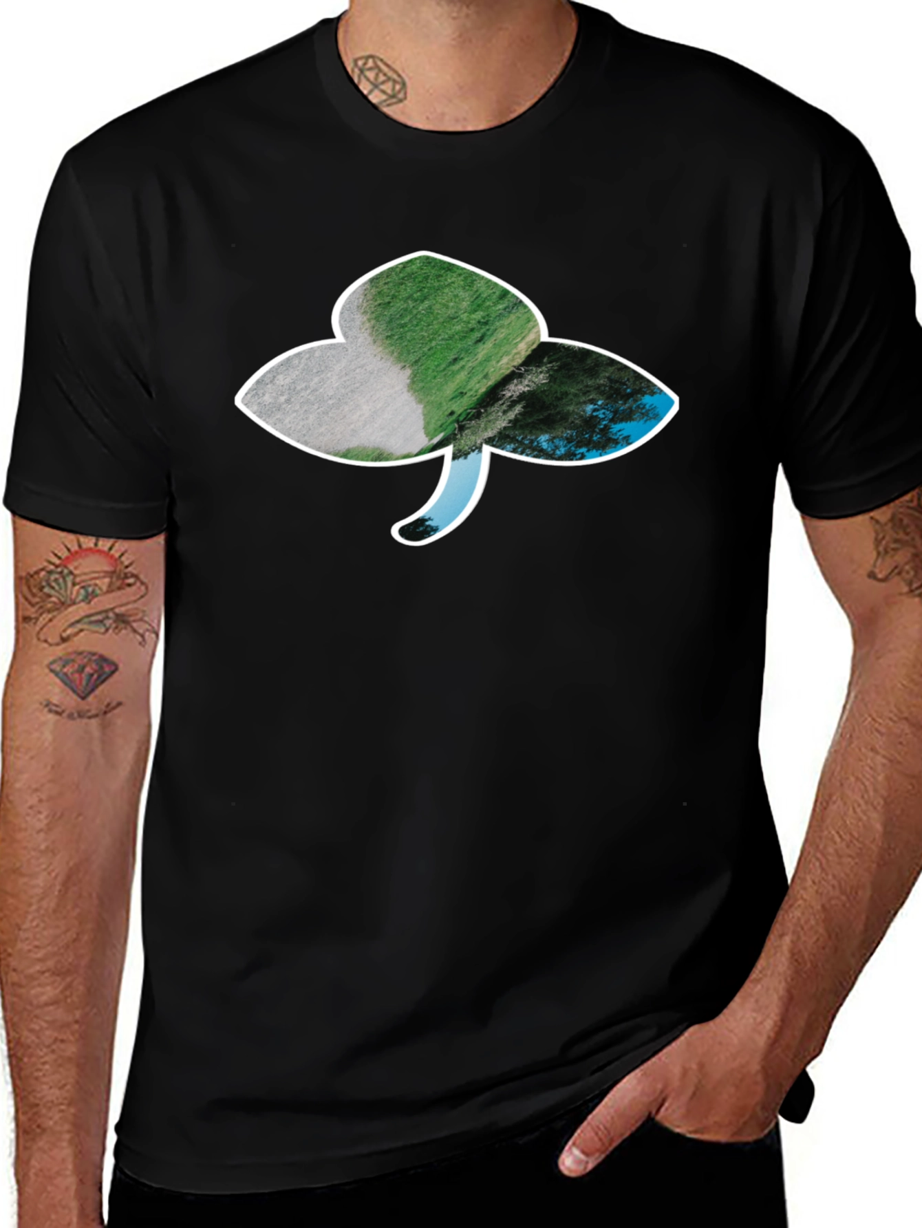 Shamrock Graphic Black T-Shirt
