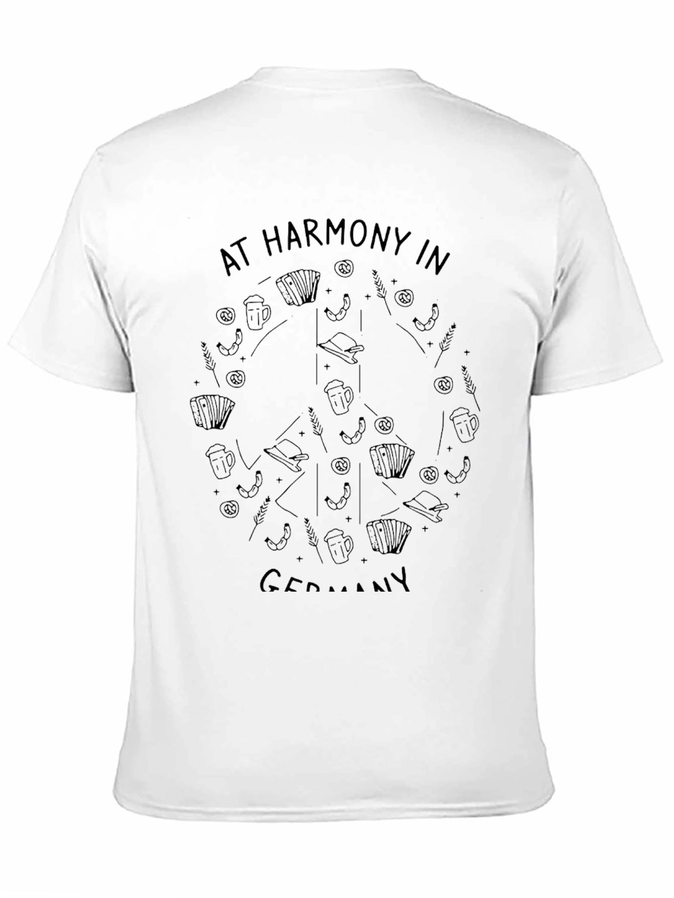 At Harmony In Germany Graphic Tee - Black T-Shirt