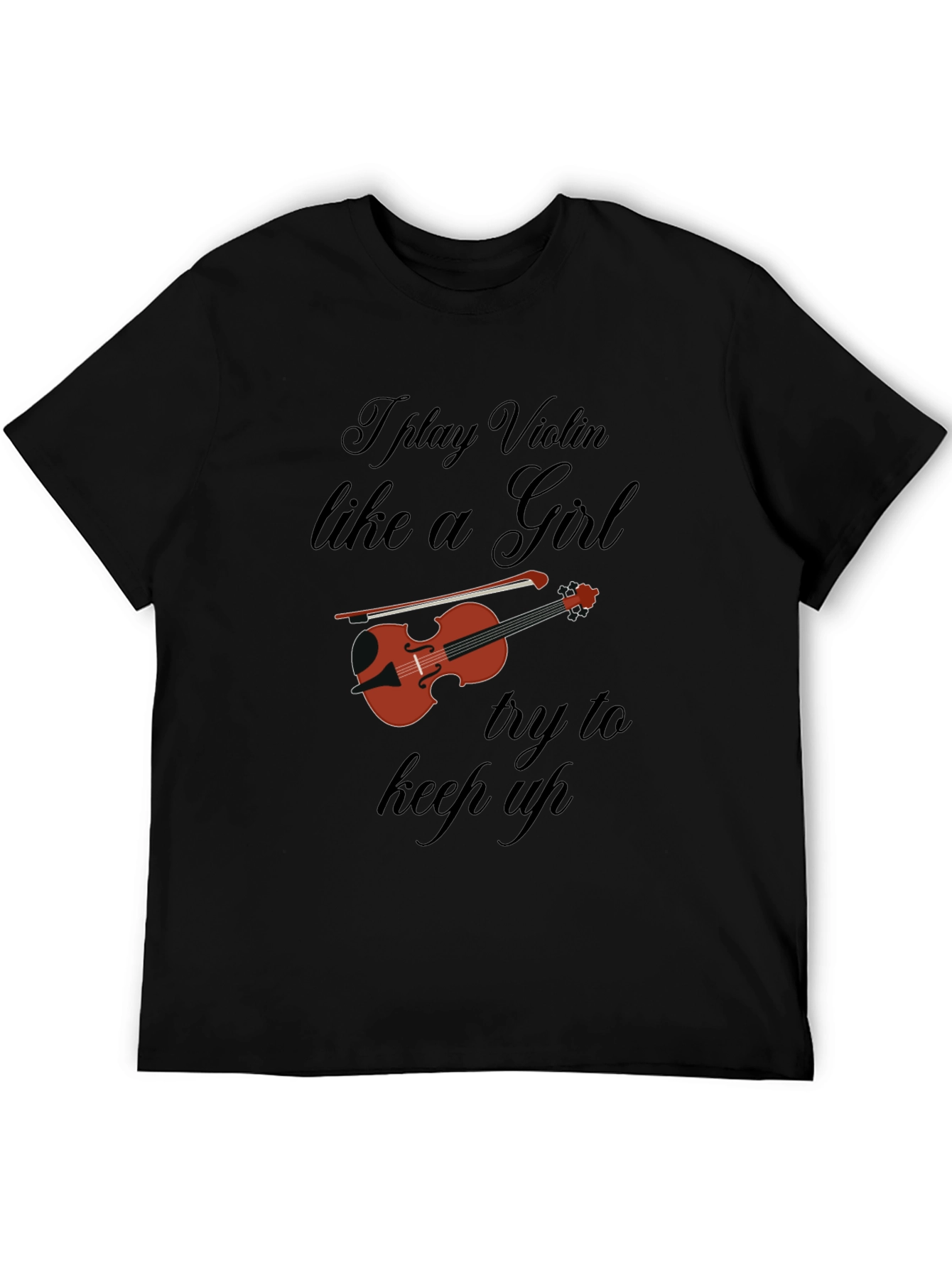 Violin Player Black T-Shirt - Funny Music Tee