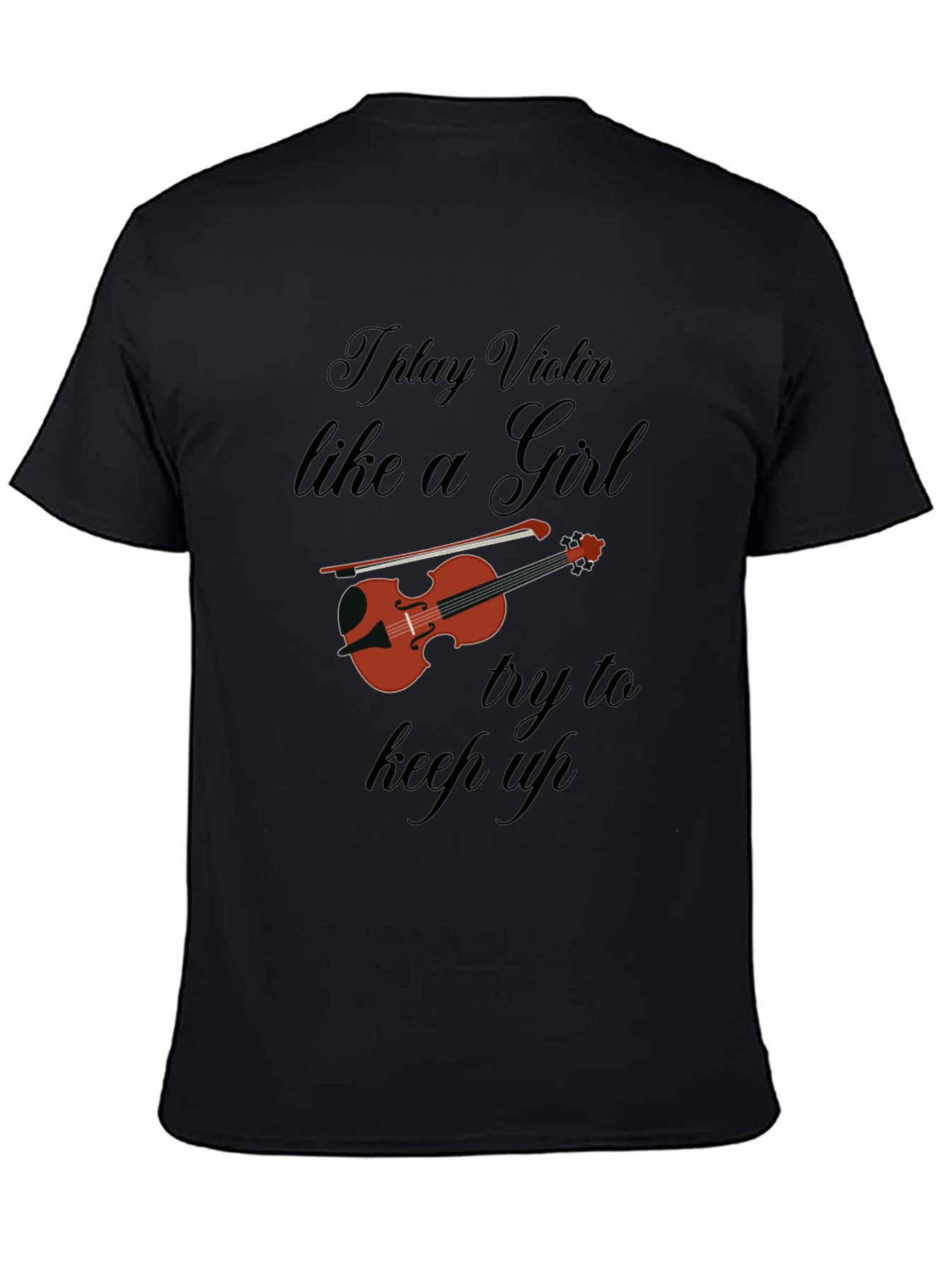 Violin Player Black T-Shirt - Funny Music Tee