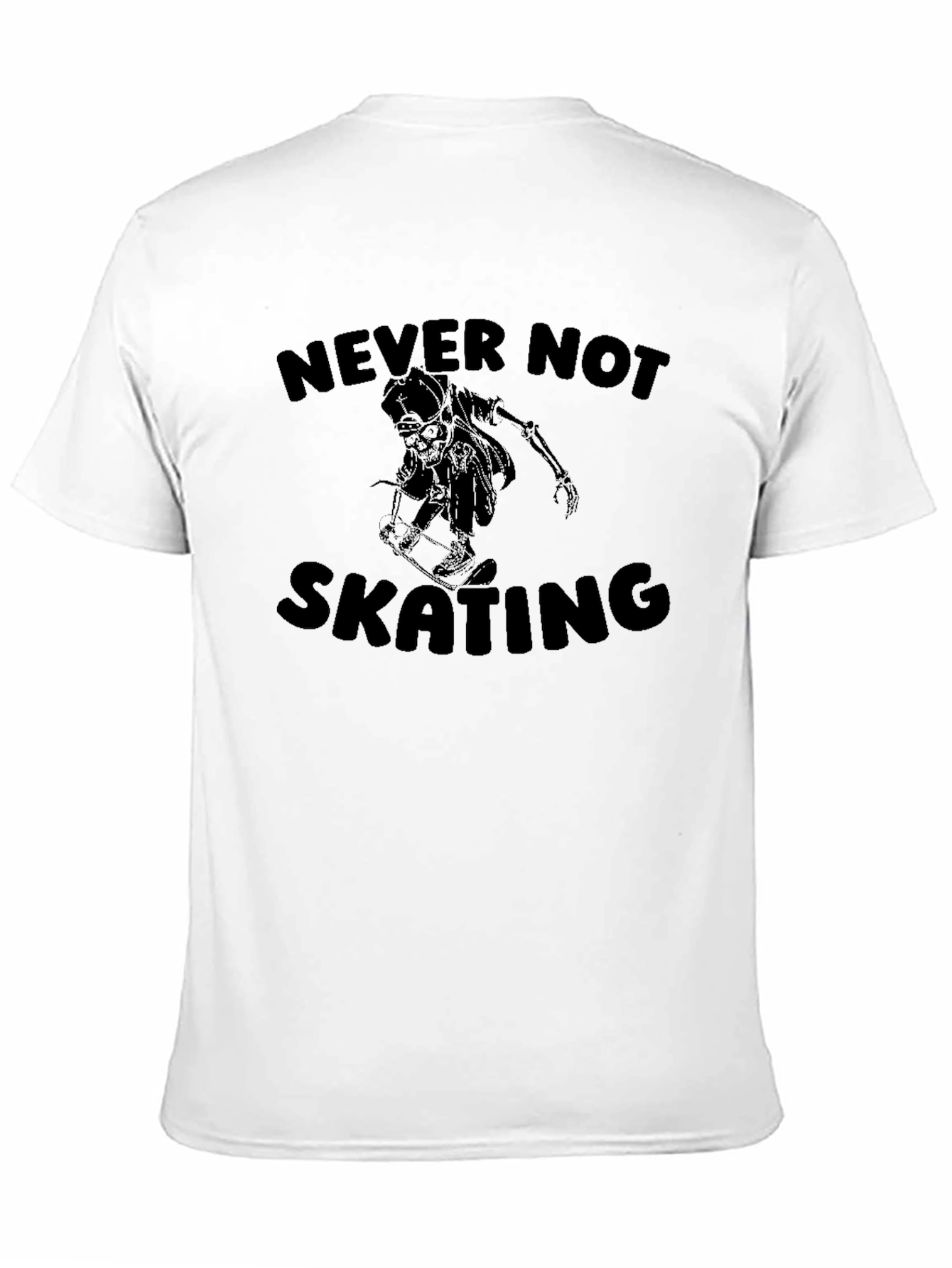 Never Not Skating Skeleton Graphic T-Shirt