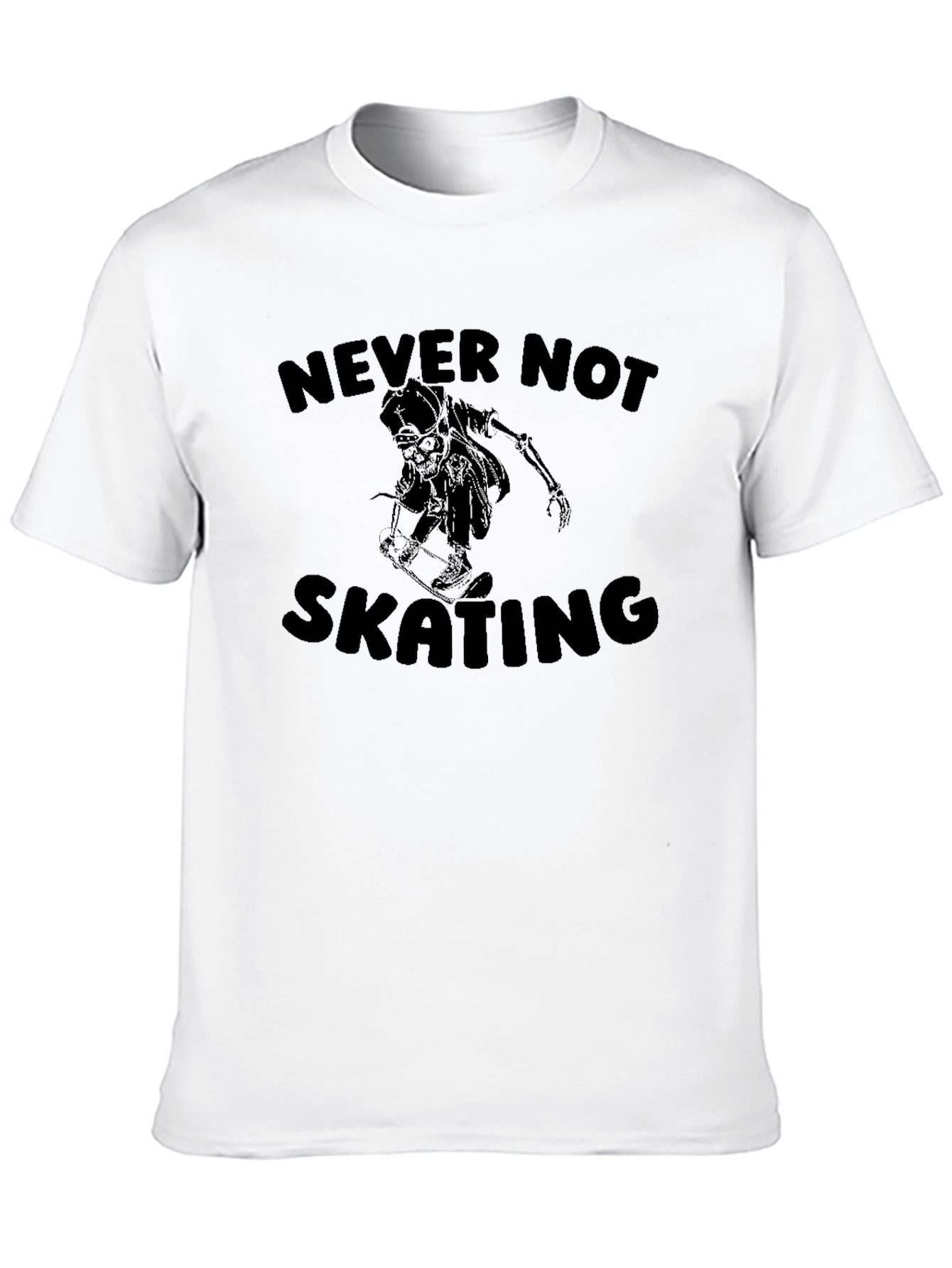 Never Not Skating Skeleton Graphic T-Shirt