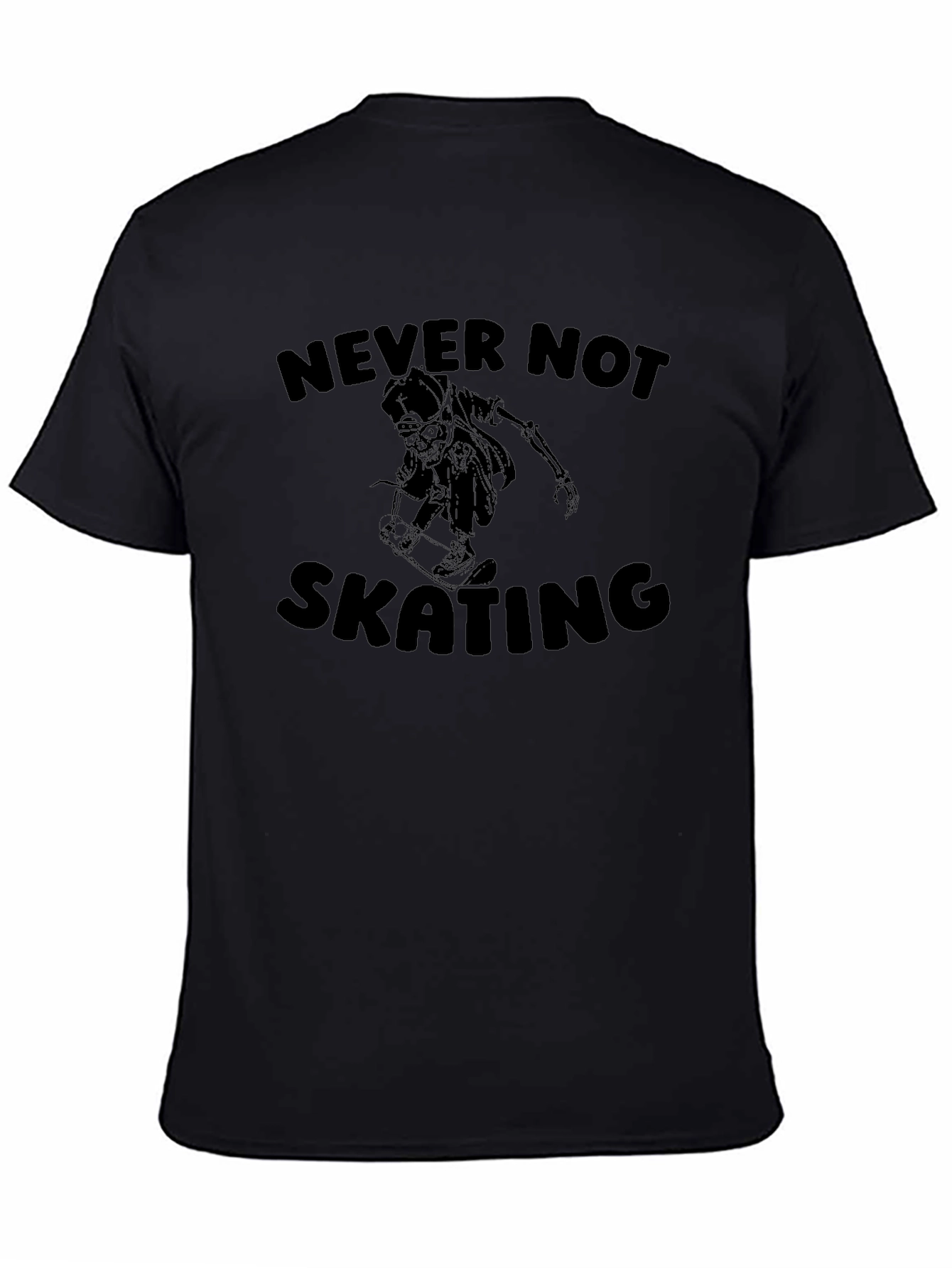 Never Not Skating Skeleton Graphic T-Shirt