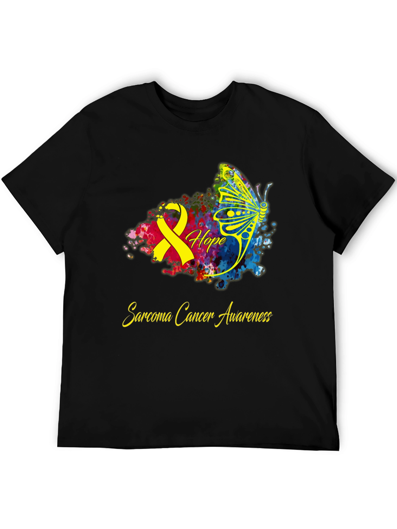 Sarcoma Cancer Awareness Butterfly T-Shirt