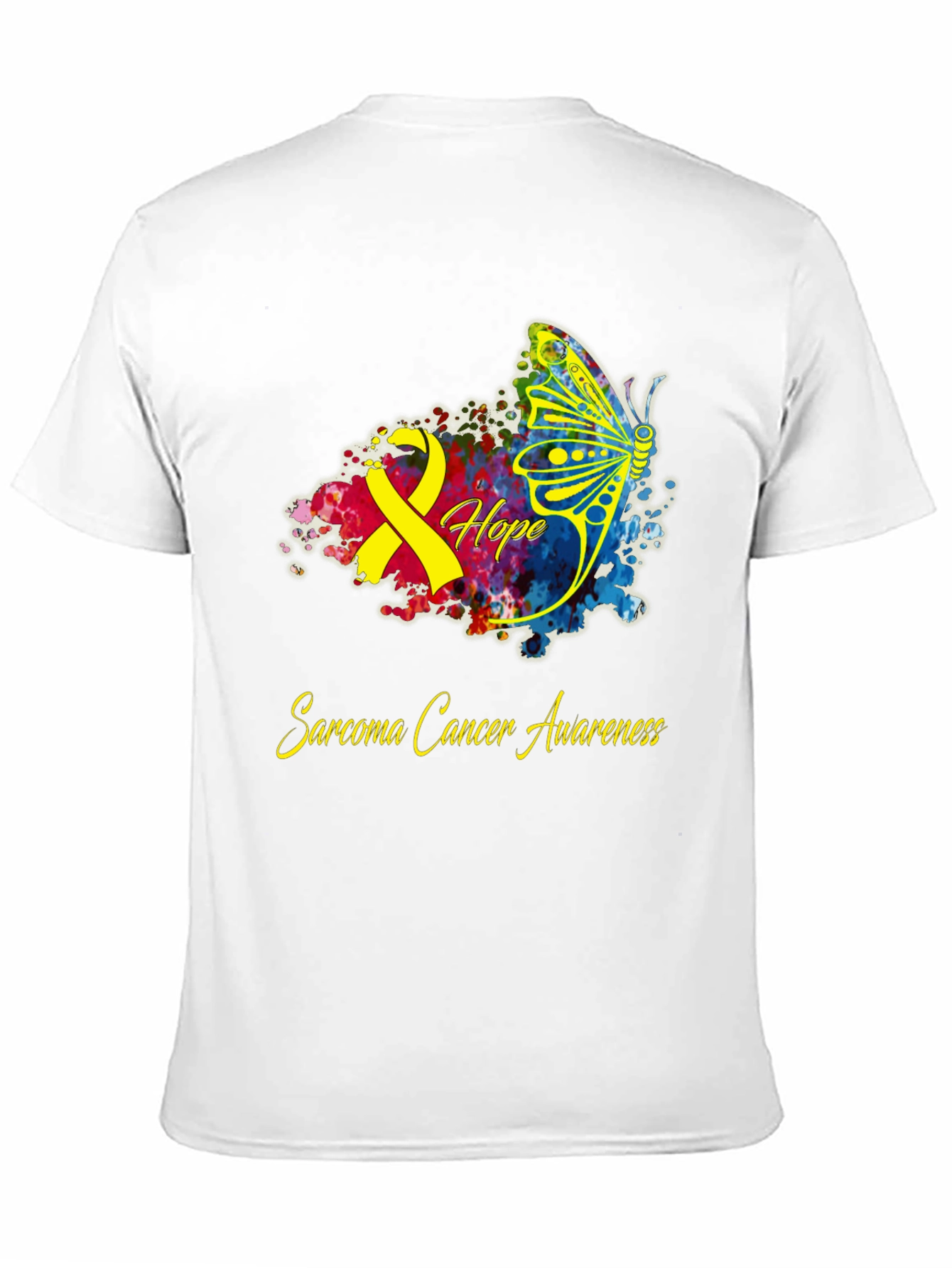 Sarcoma Cancer Awareness Butterfly T-Shirt