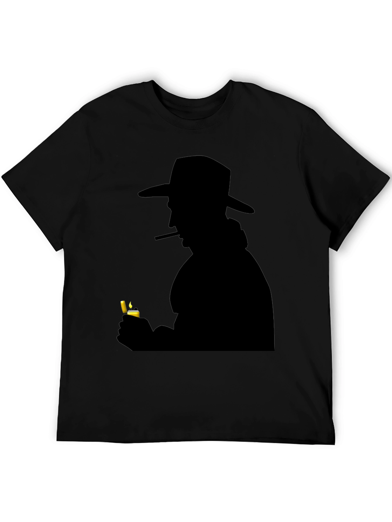 Silhouette Cowboy Lighter Black T-Shirt