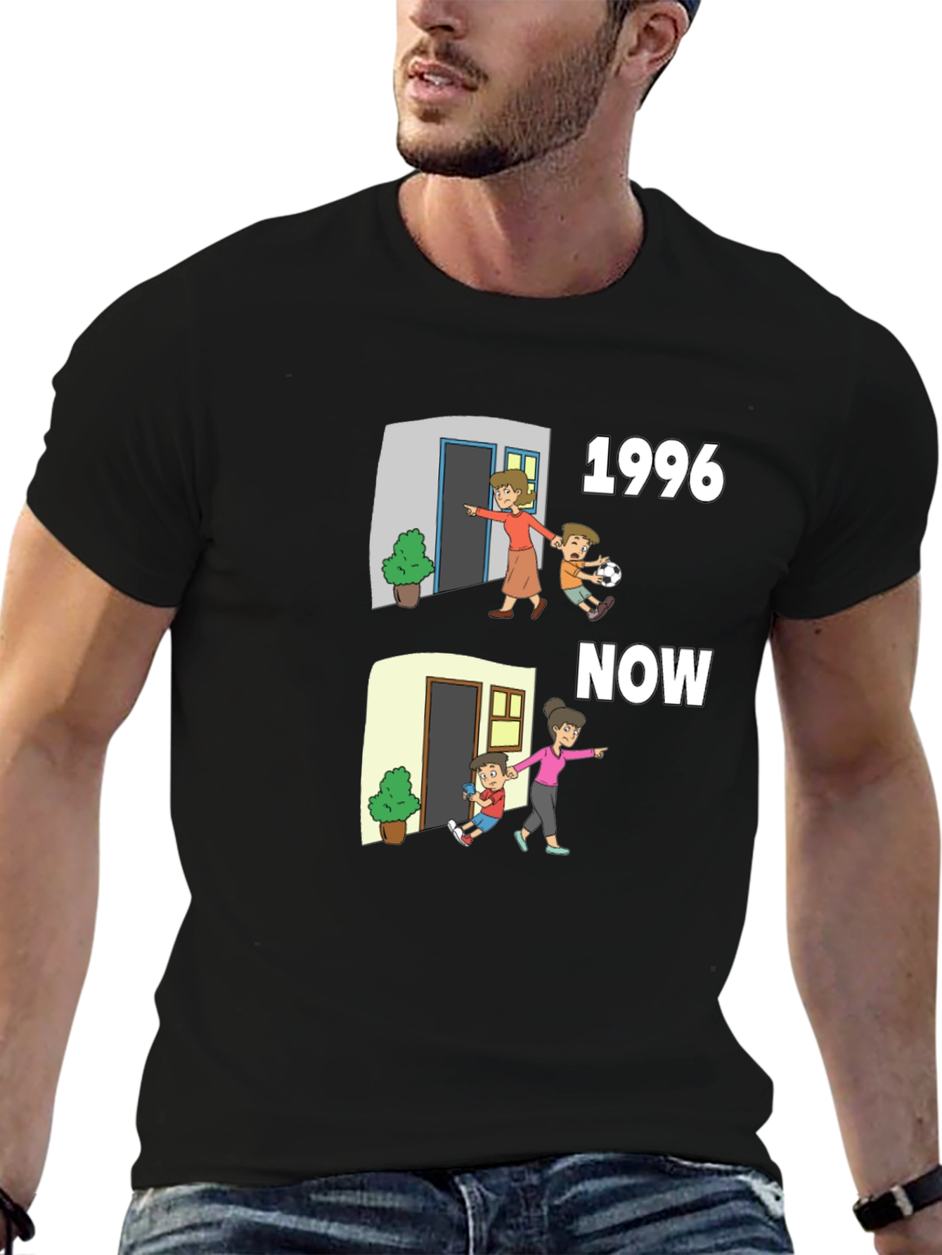 1996 vs Now Cartoon T-Shirt
