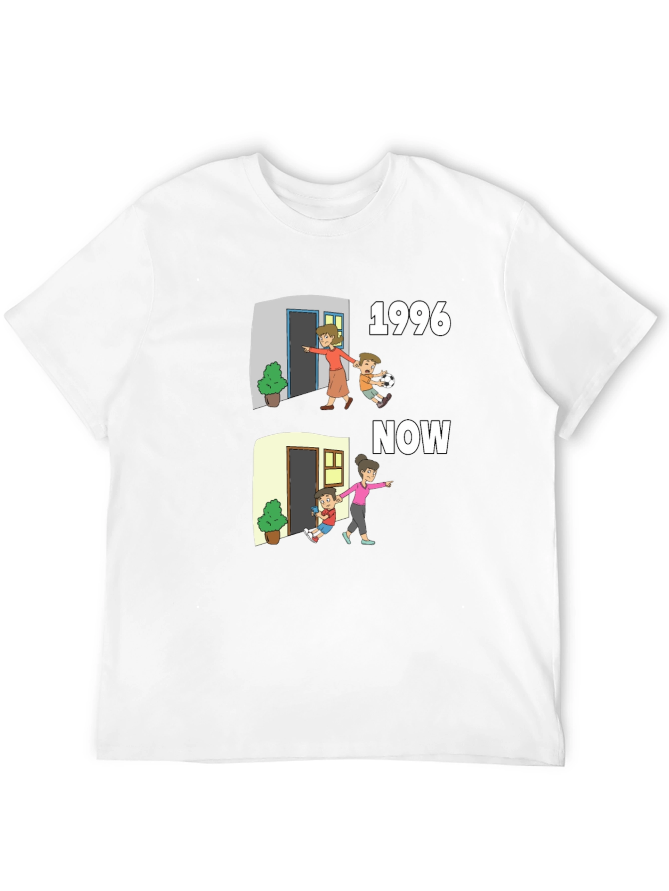 1996 vs Now Cartoon T-Shirt