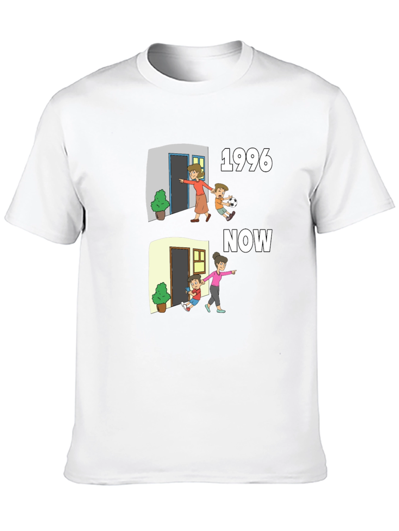 1996 vs Now Cartoon T-Shirt