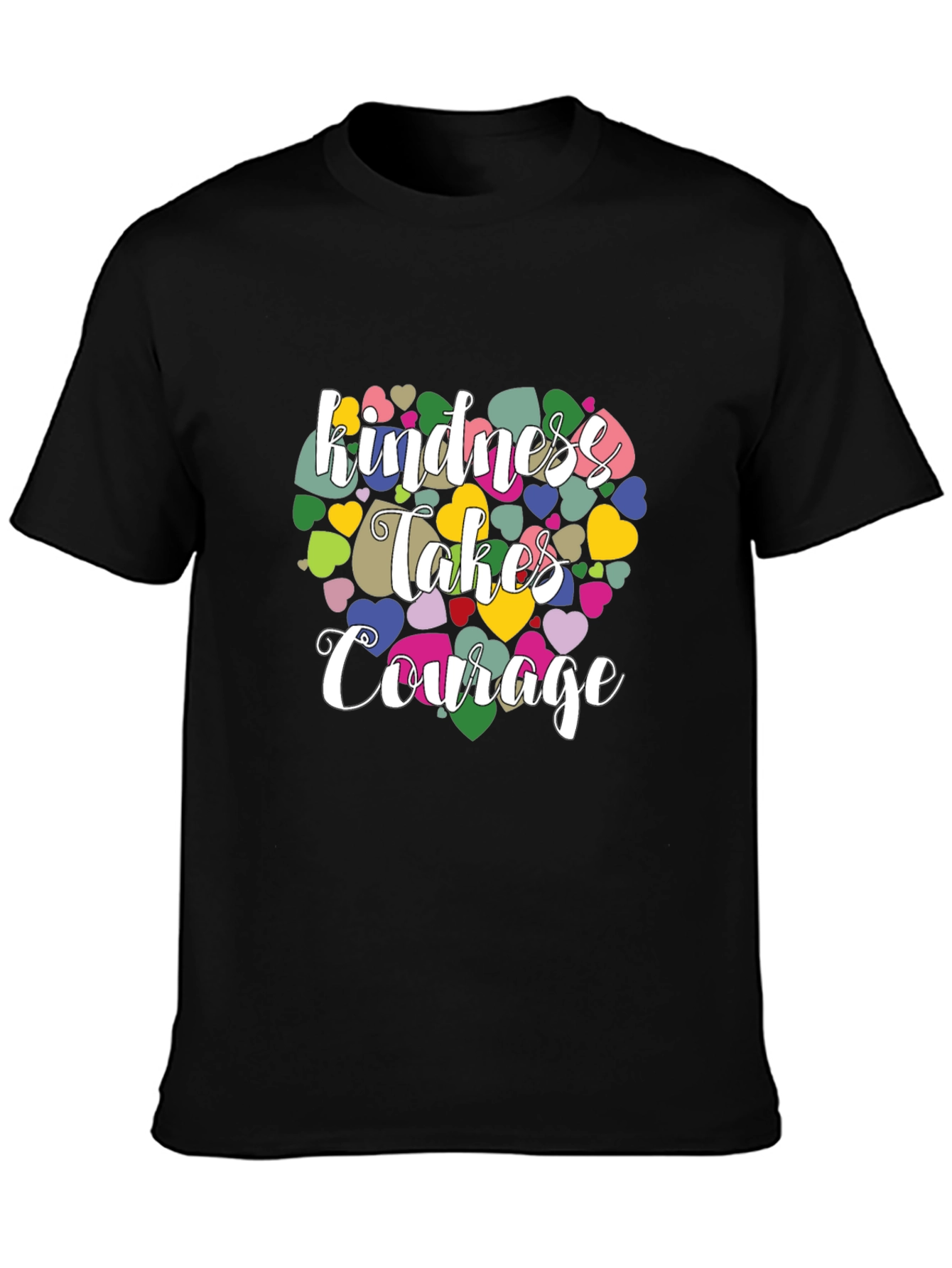 Kindness Takes Courage Black Graphic T-Shirt