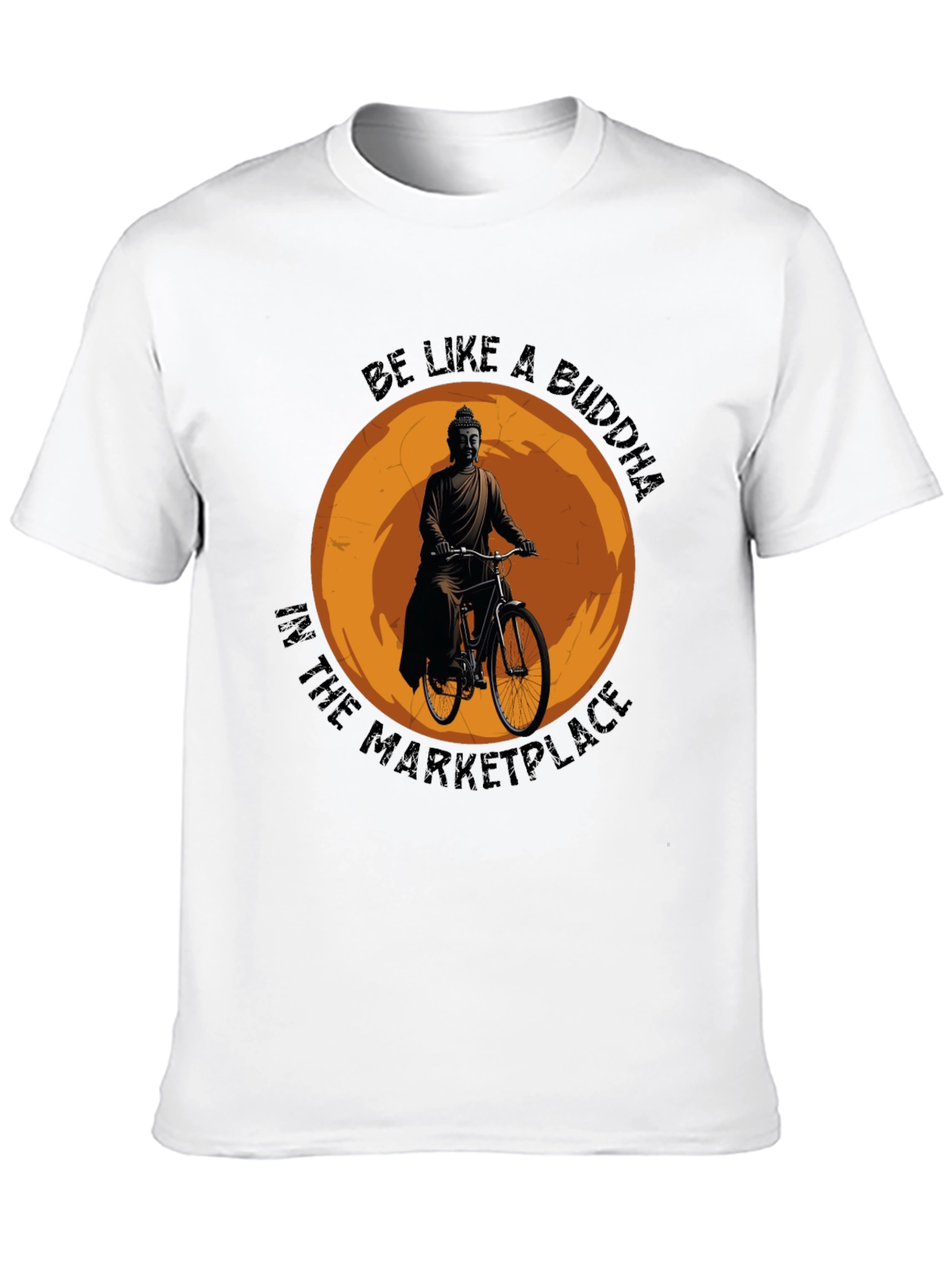 Buddha on Bike Graphic T-Shirt - Meditative Style