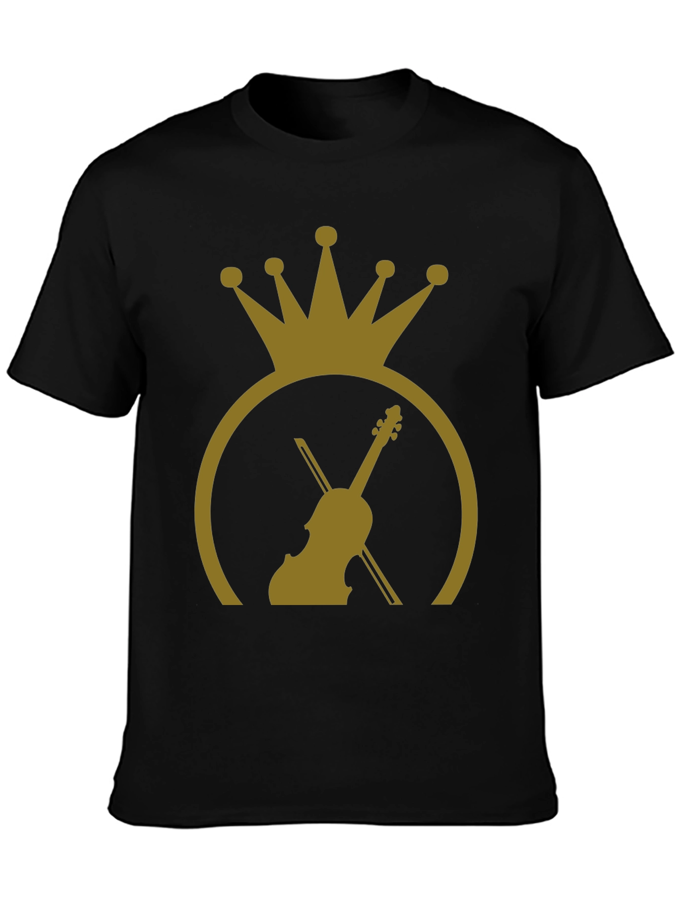Crown Violin Graphic Tee - Stylish Musician T-Shirt