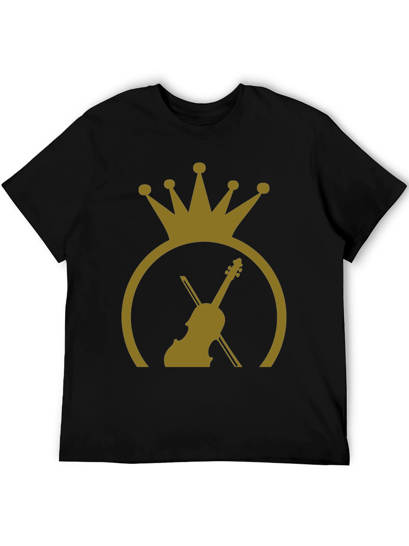 Crown Violin Graphic Tee - Stylish Musician T-Shirt