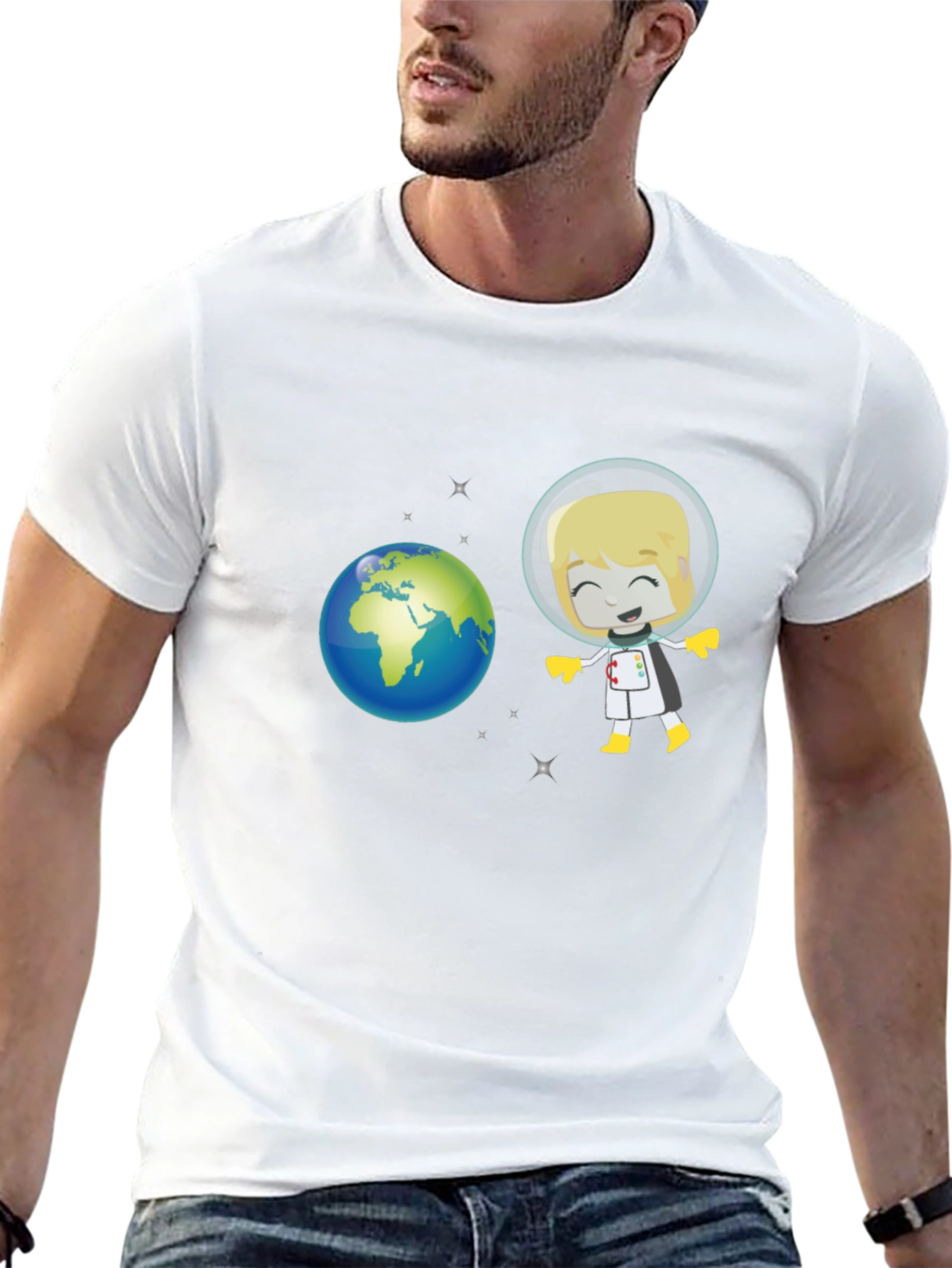 Astronaut & Earth Graphic Tee