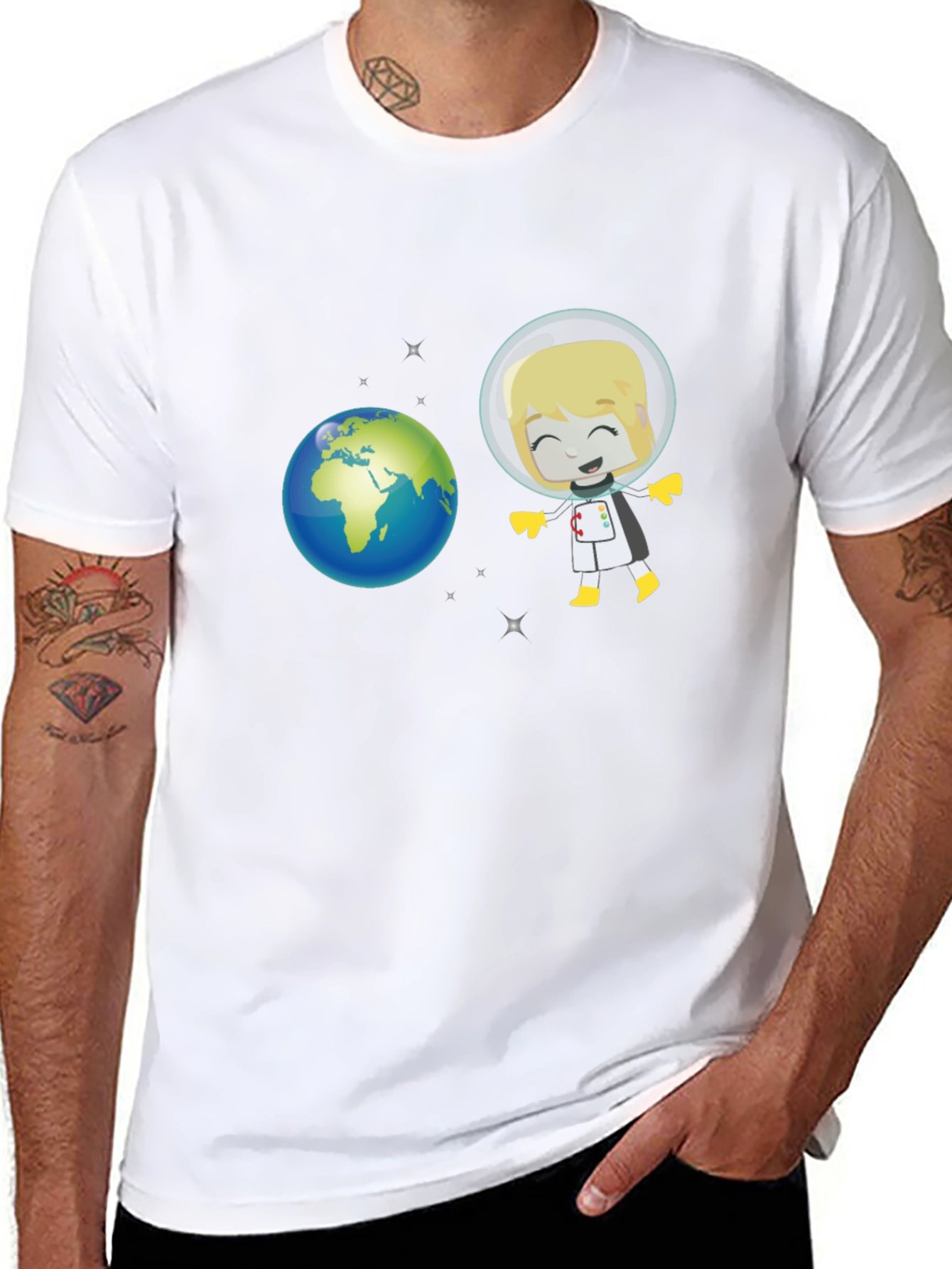 Astronaut & Earth Graphic Tee