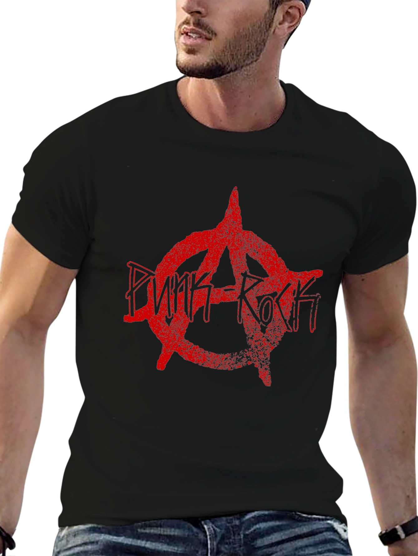 Punk Rock Anarchy Symbol Black T-Shirt