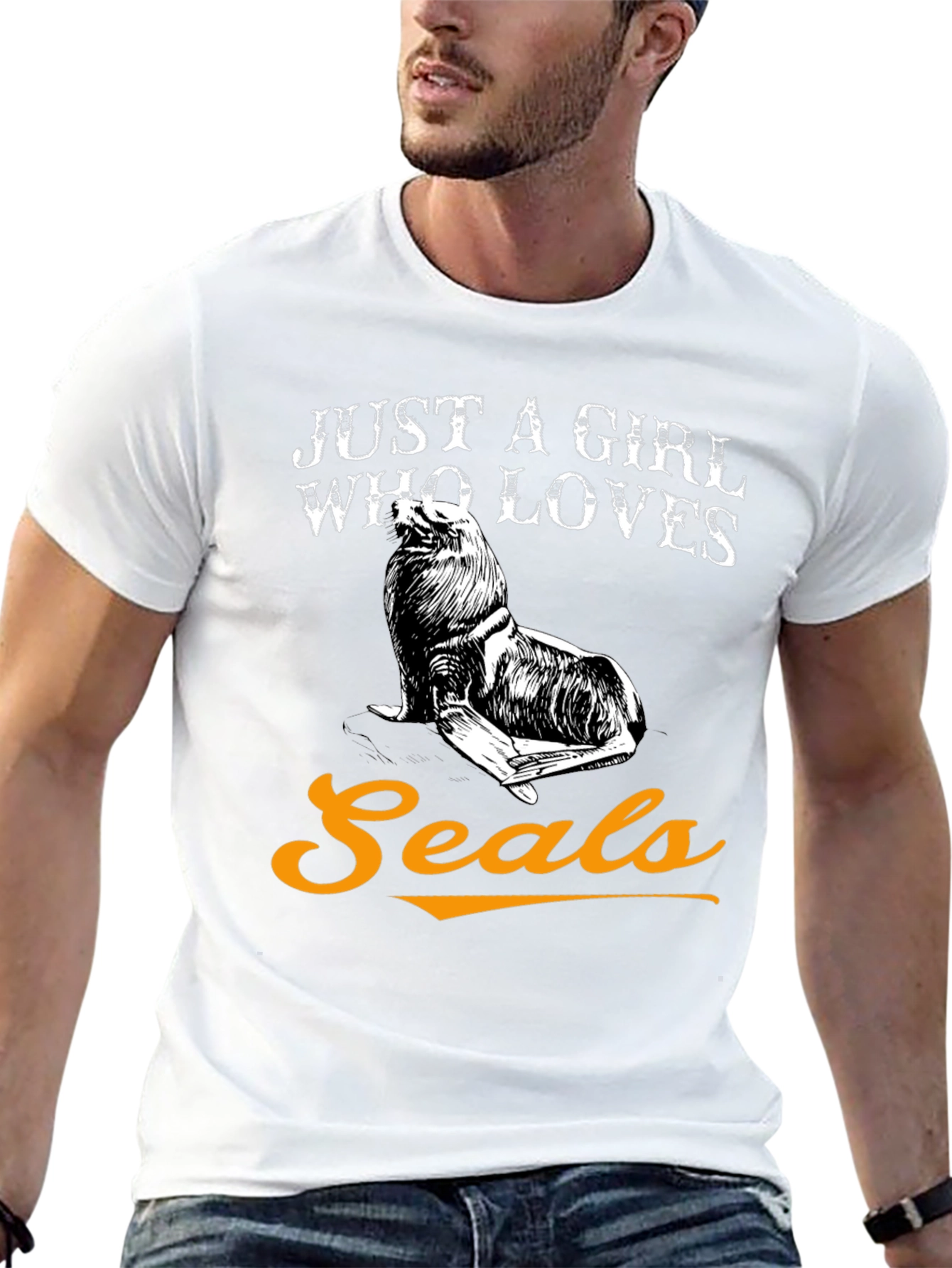 Just a Girl Who Loves Seals Graphic T-Shirt