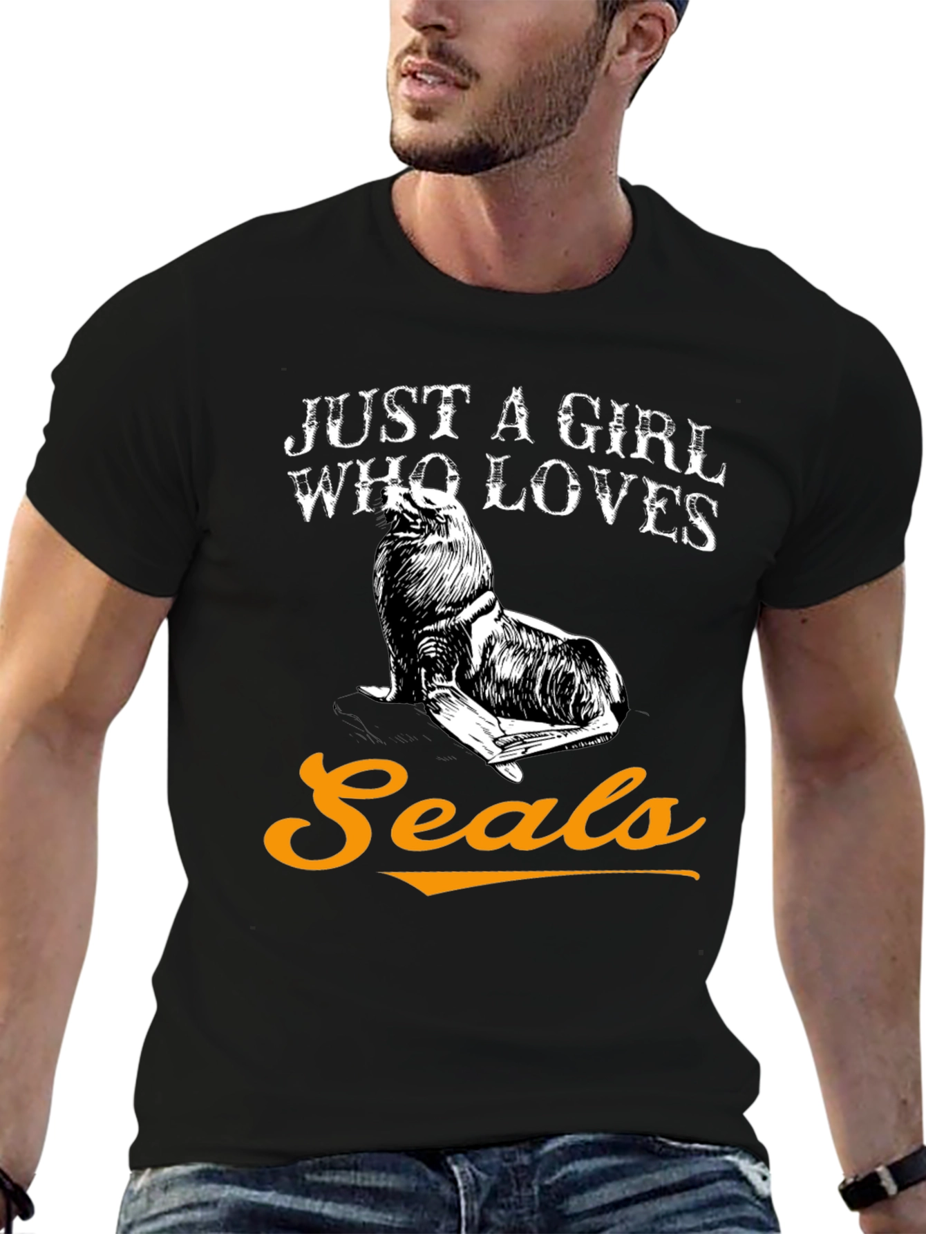 Just a Girl Who Loves Seals Graphic T-Shirt