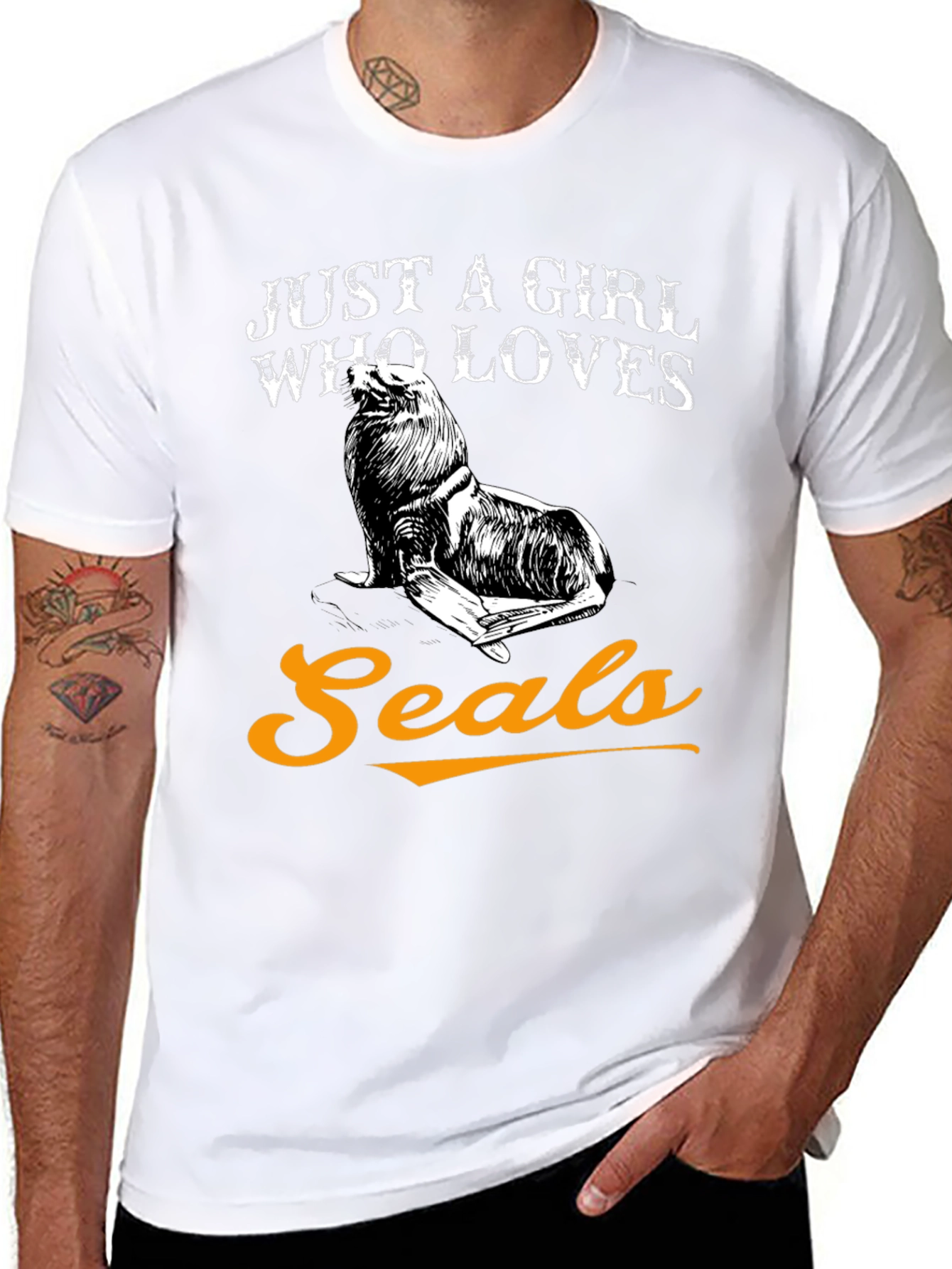 Just a Girl Who Loves Seals Graphic T-Shirt