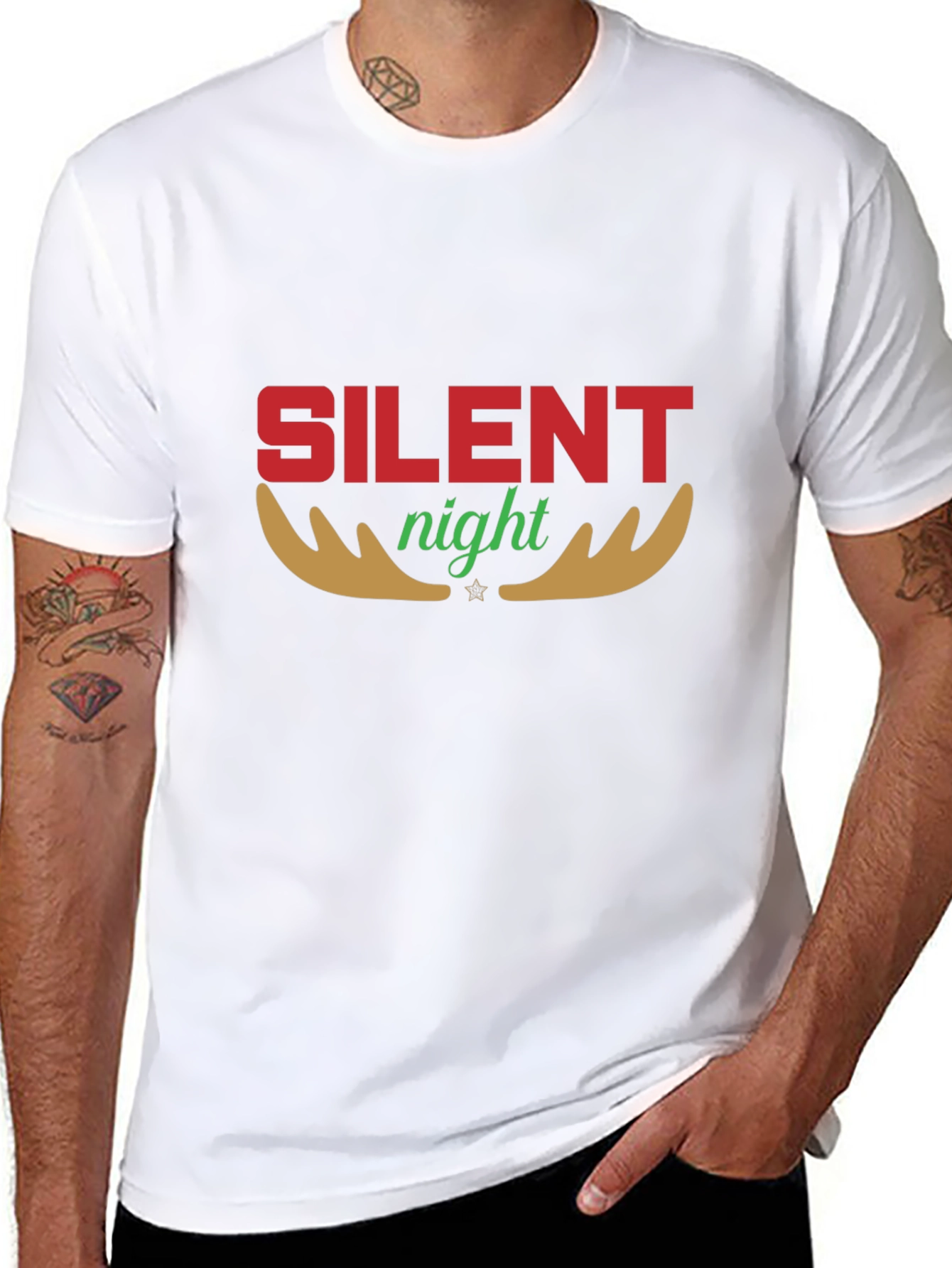 Silent Night Holiday Graphic Tee